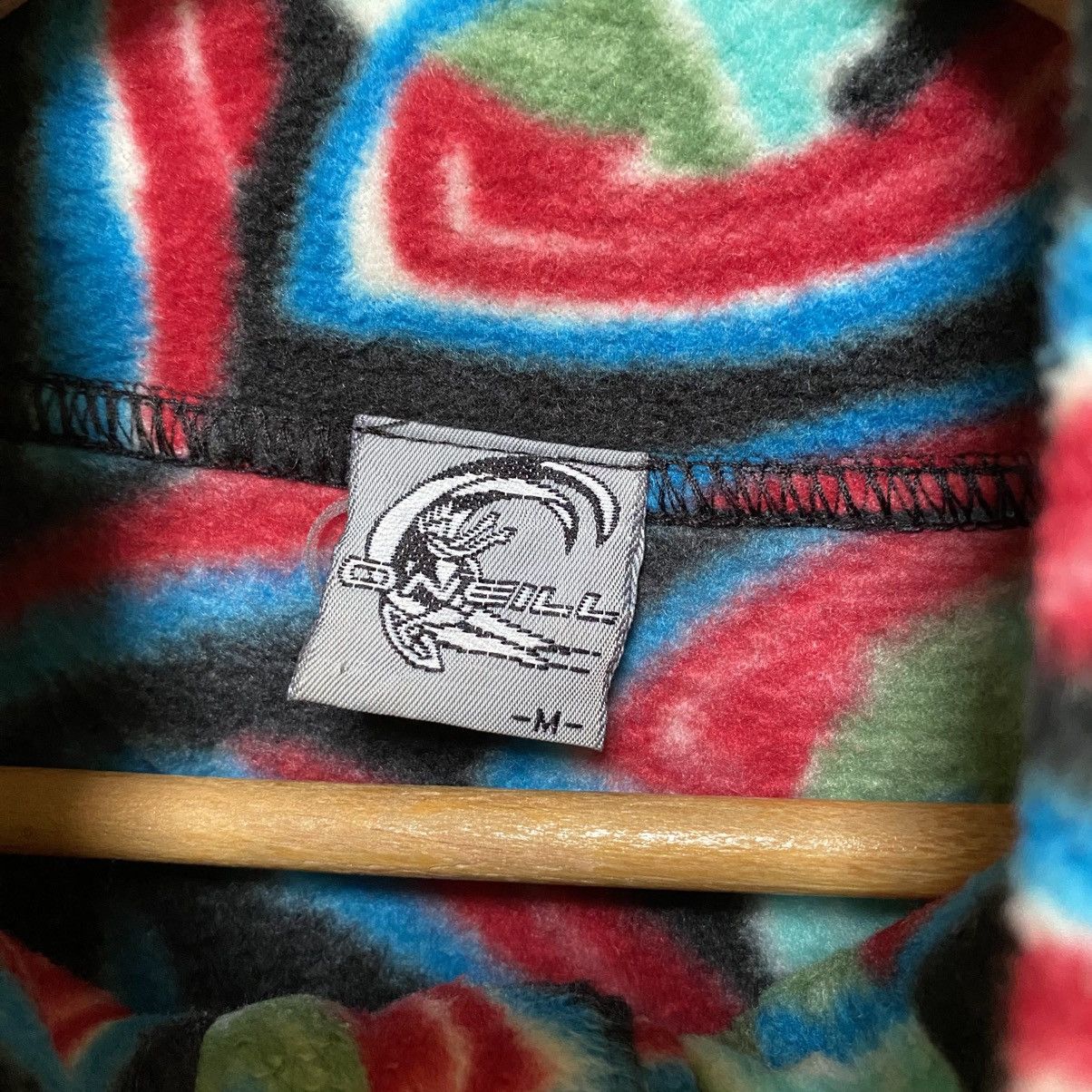 Japanese Brand × O'Neill × Vintage 💥90s ONIELL FLEECE SNAP BUTTON SWETAER OVERPRINT Size US L / EU 52-54 / 3 - 9 Thumbnail