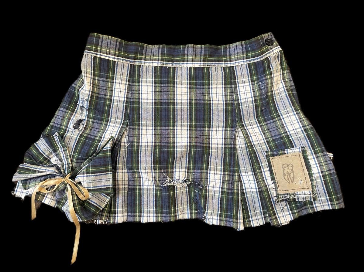 Handmade Custom Plaid Distressed Schoolgirl Mini Size 28" / US 6 / IT 42 - 1 Thumbnail