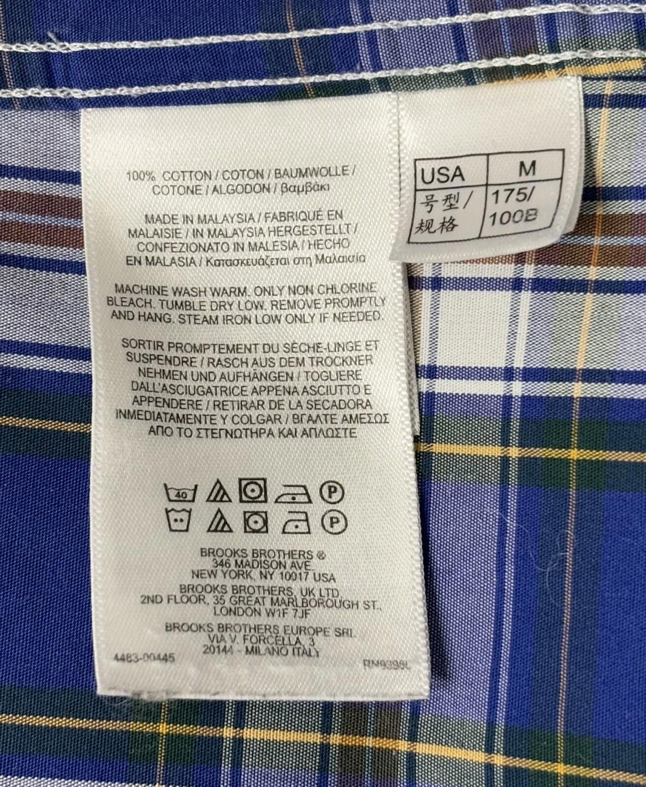 Brooks Brothers Brooks Brothers Shirt Men's M Original Polo Non-Iron Plaid Size US M / EU 48-50 / 2 - 9 Thumbnail