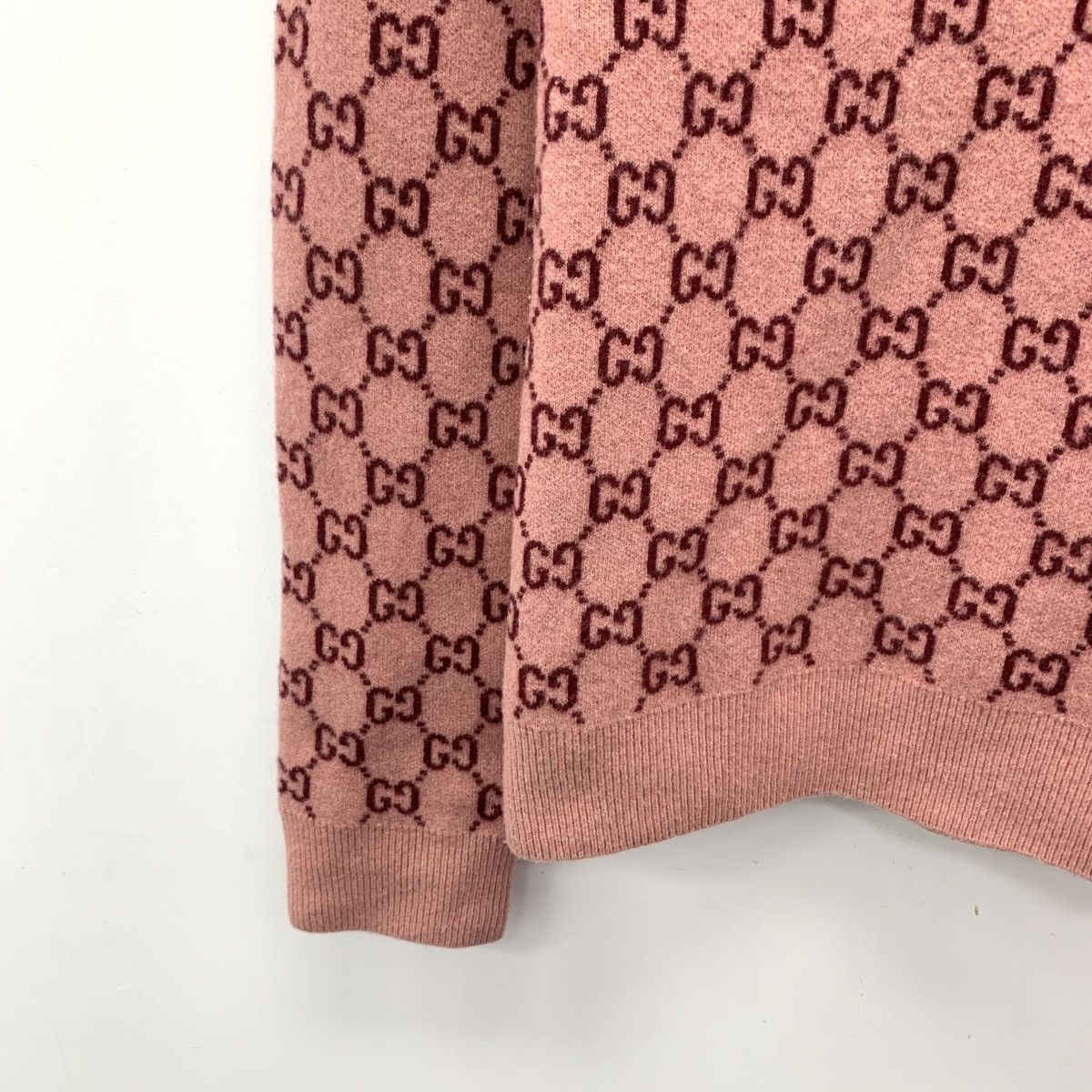Gucci Gucci Jacquard Wool V-neck Long Sleeve Knit Sweater K26WX Size XS / US 0-2 / IT 36-38 - 3 Thumbnail