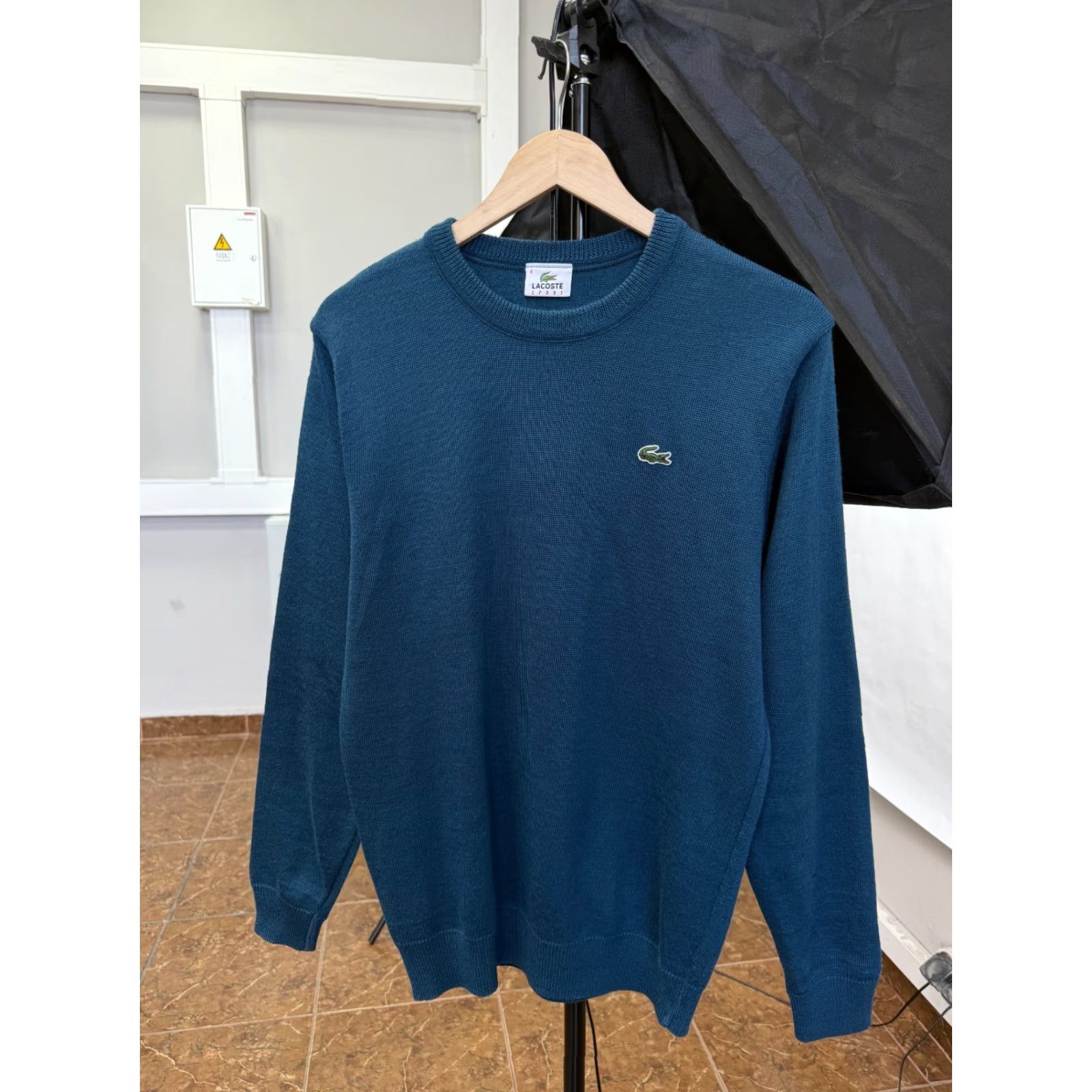 Lacoste VINTAGE Lacoste Wool Sweater Men M Blue 90s France Size US M / EU 48-50 / 2 - 2 Thumbnail