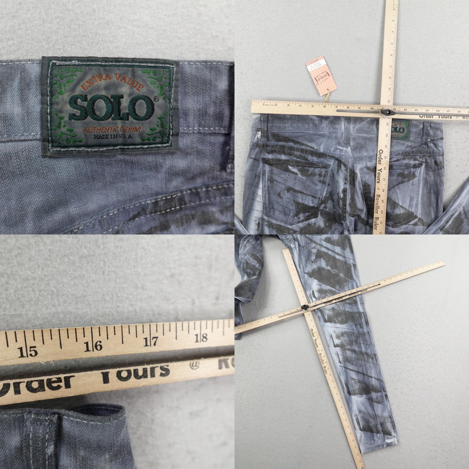 Vintage VINTAGE Solo Semore Jeans Mens 34 Blue Tie Dye Skinny Slim Fit Deadstock USA NEW Jeans Mens 34 Blue Tie Dye Skinny Slim Fit Deadstock USA NEW Size US 34 / EU 50 - 8 Thumbnail