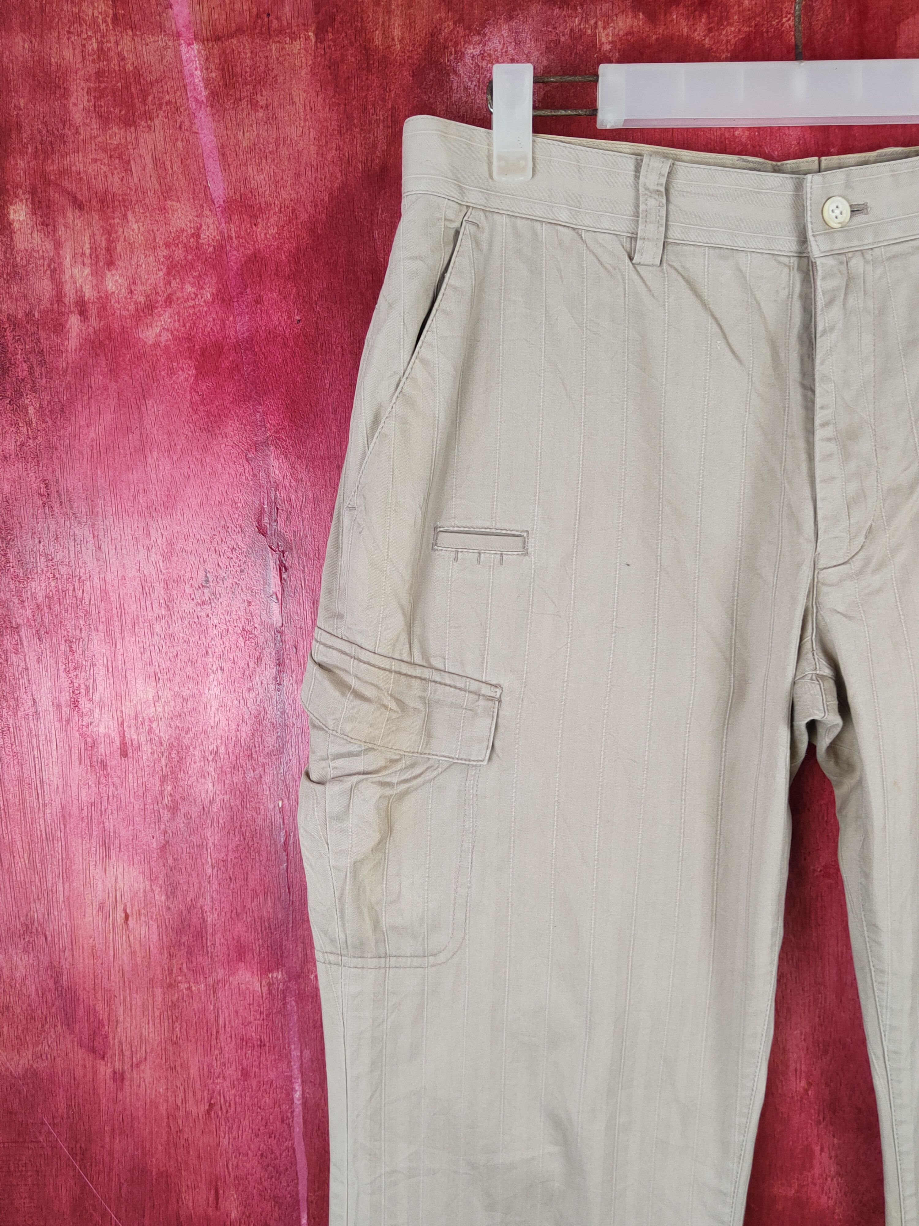Adidas Adidas Beige Multipocket Tactical Cargo Pants #S1334 Size 33" - 3 Thumbnail