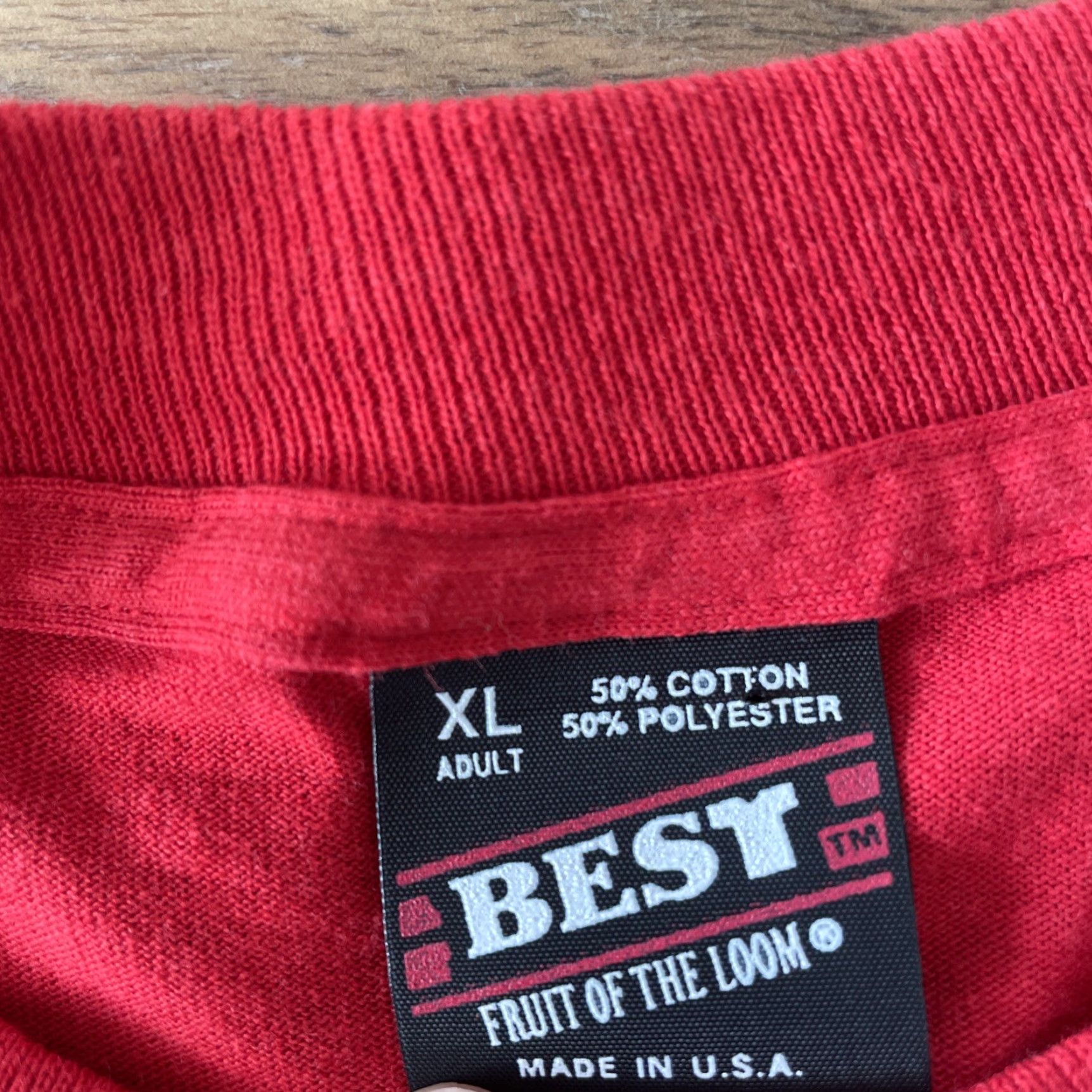 Fruit Of The Loom VINTAGE Fruit of the Loom Shirt Unisex Adults XL Red 90s Circus Clown - Madison Central High Netherlands? Size US XL / EU 56 / 4 - 3 Thumbnail