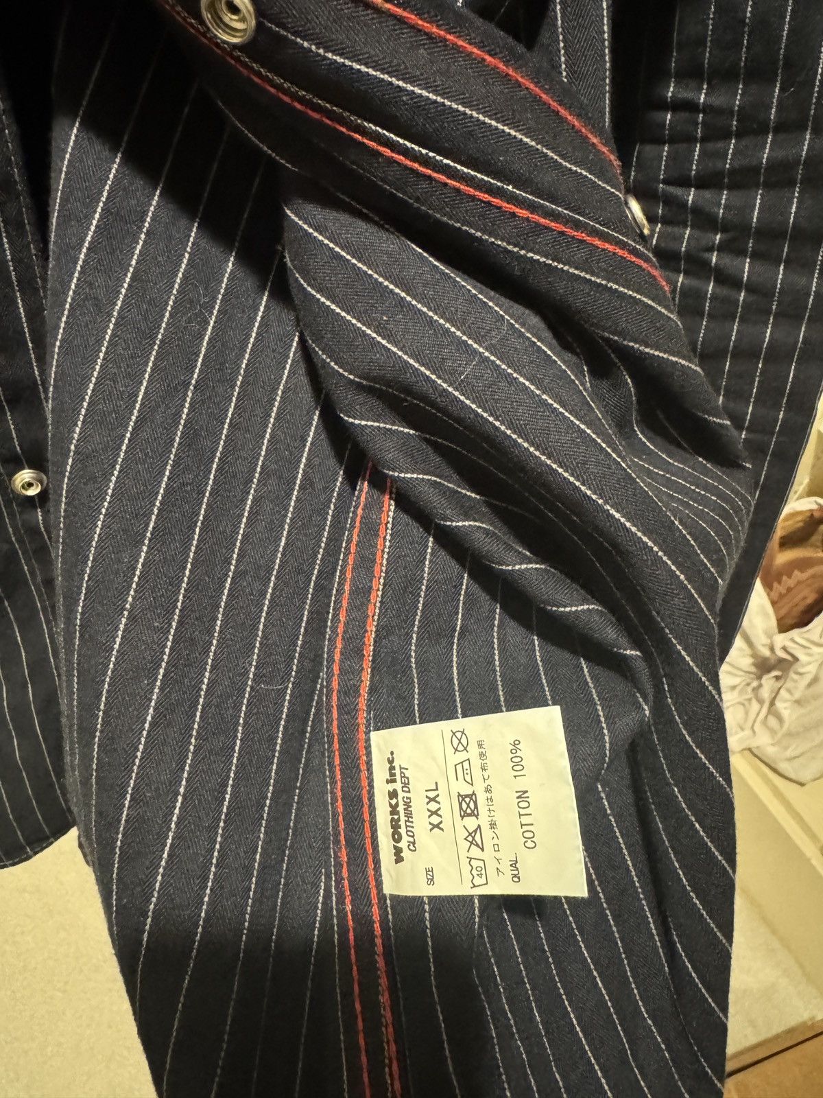 Iron Heart Indigo herringbone striped western 8.5oz Size US XXL / EU 58 / 5 - 6 Thumbnail