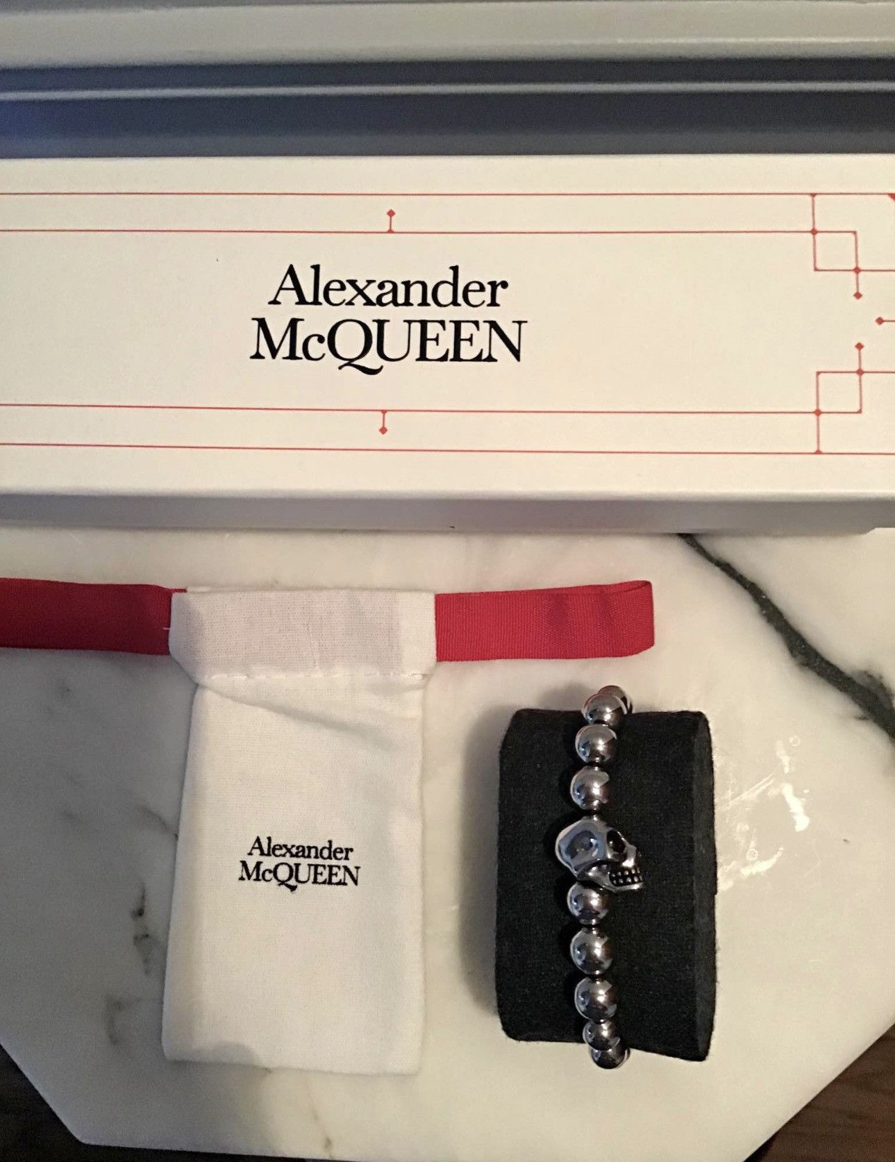 Alexander McQueen Alexander Mcqueen Silver Skull Bracelet Size ONE SIZE - 2 Thumbnail