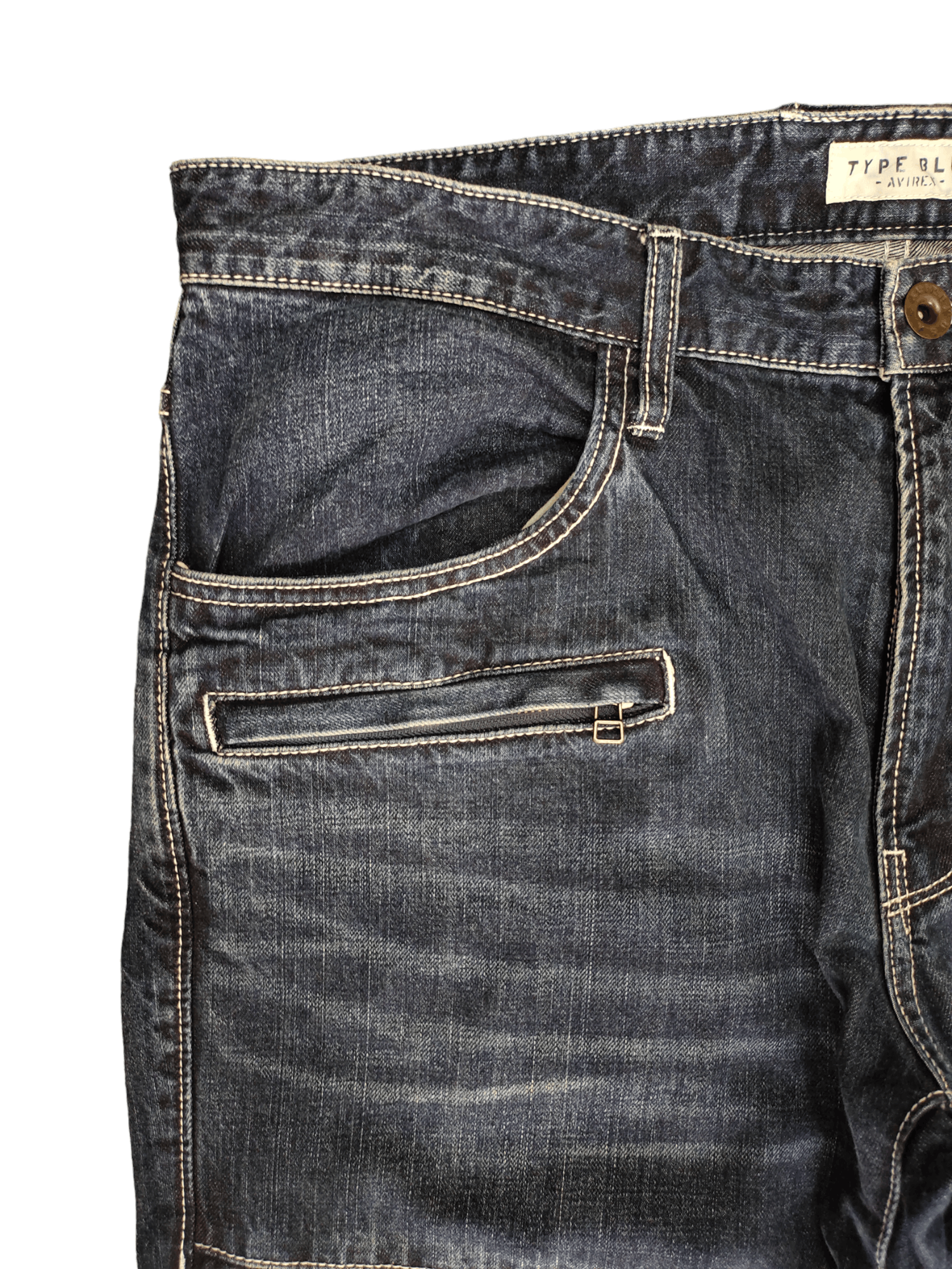 Avirex Avirex Type Blue Double Knee Denim Jeans Size US 37 - 4 Thumbnail