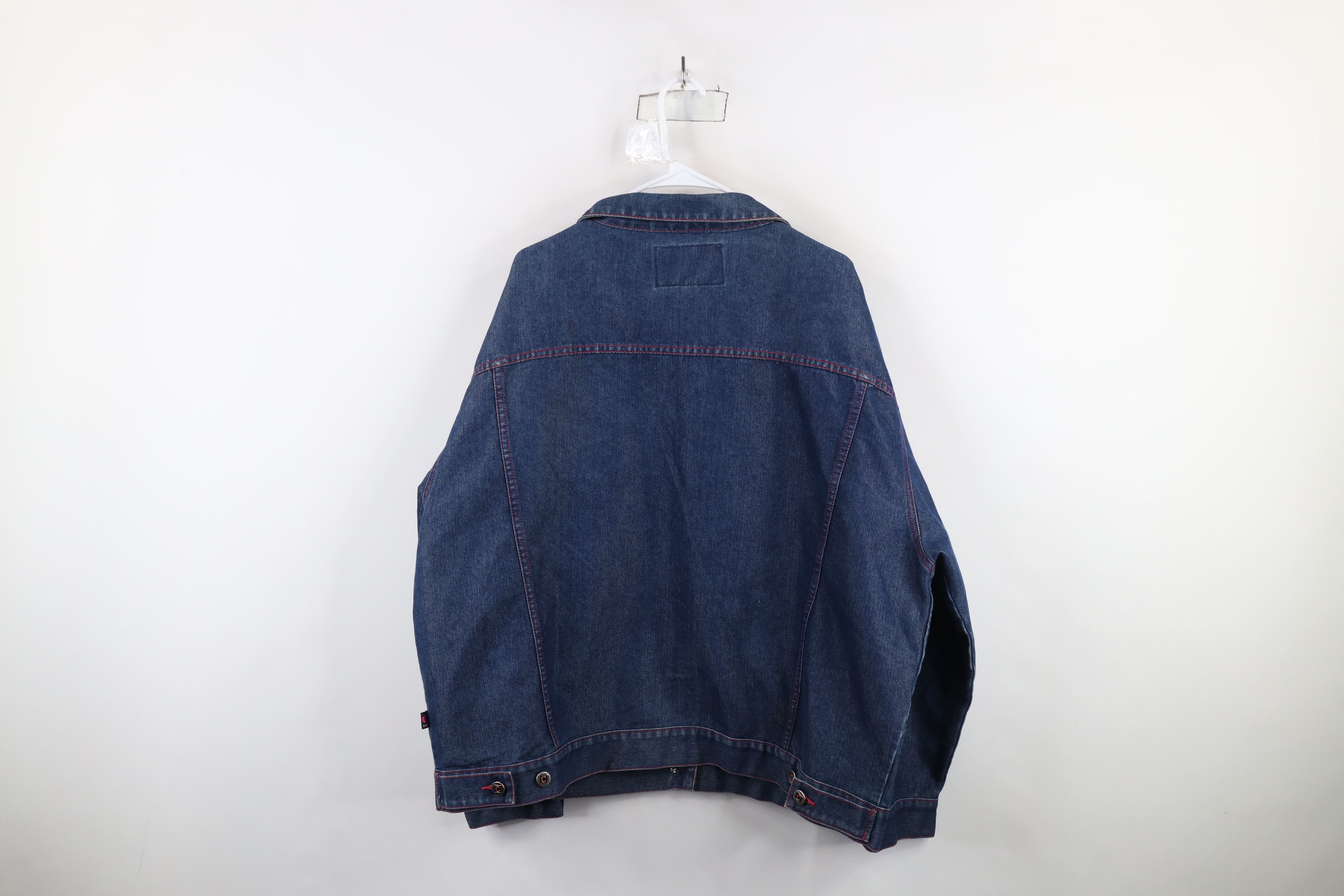 Vintage Vintage 90s Y2K Streetwear Baggy Denim Jean Trucker Jacket Size 3XL / US 20-22 - 15 Thumbnail