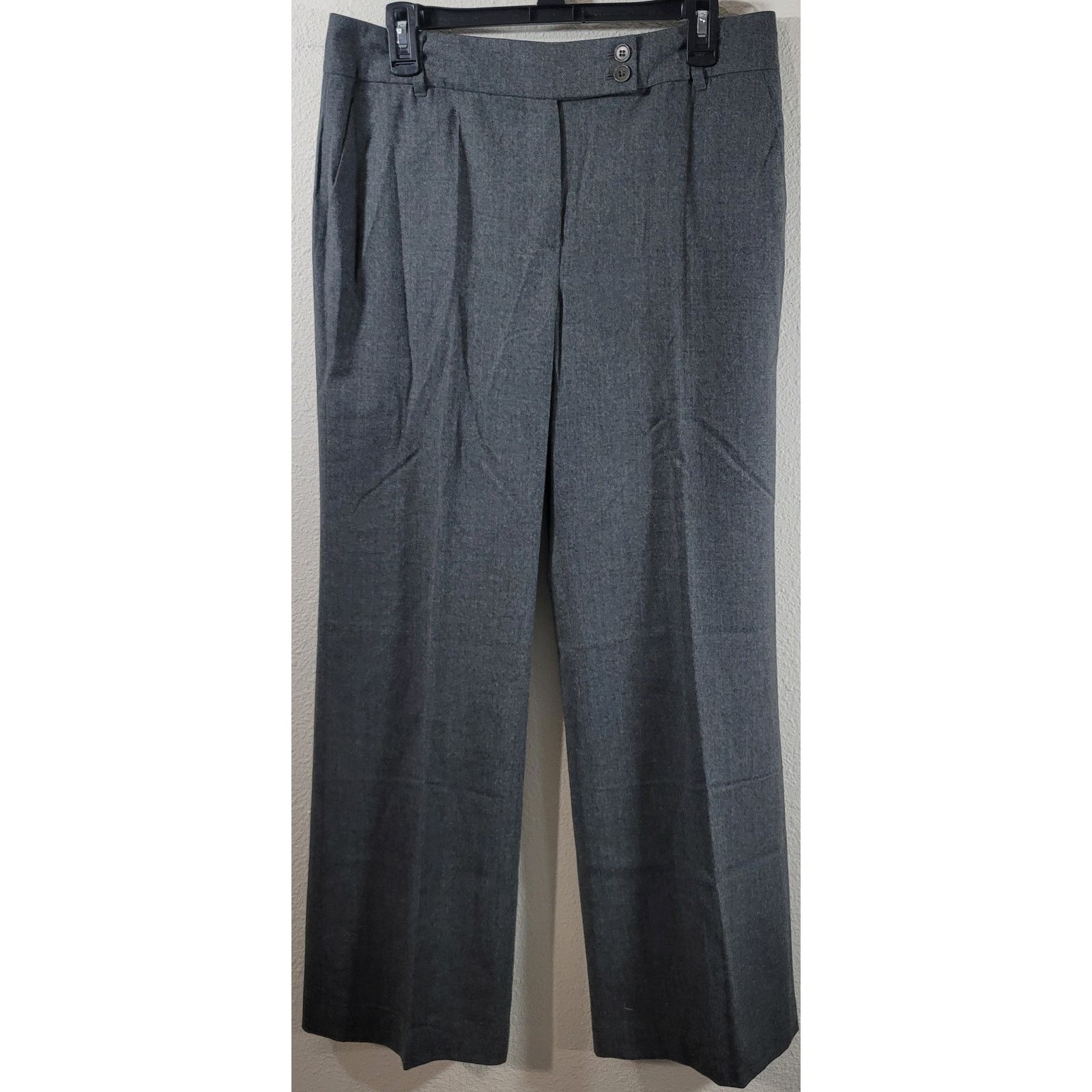 Other Talbots Gray Flat Front Dress Pant Medium Lined Straight Leg Size 34" / US 12 / IT 48 - 1 Thumbnail