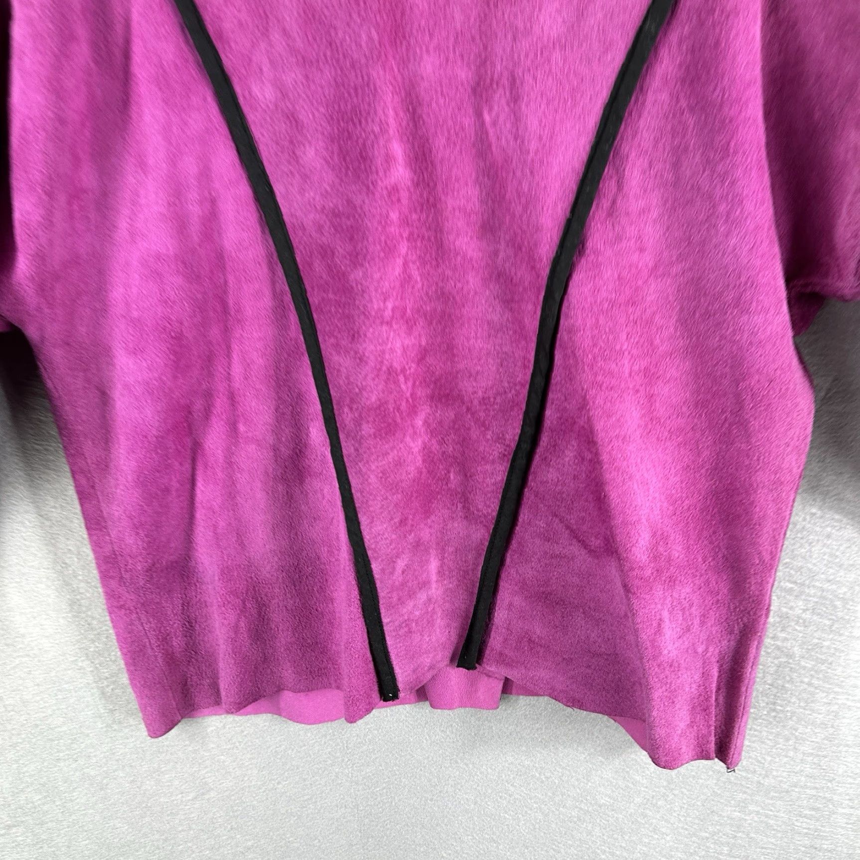 Etro VINTAGE Carol Vidstrand Suede Top Womens Small Adult Small Pink 3/4 Sleeve Round Neck Retro Western Boho 90s Concert Cottagecore Womens Size S / US 4 / IT 40 - 3 Thumbnail