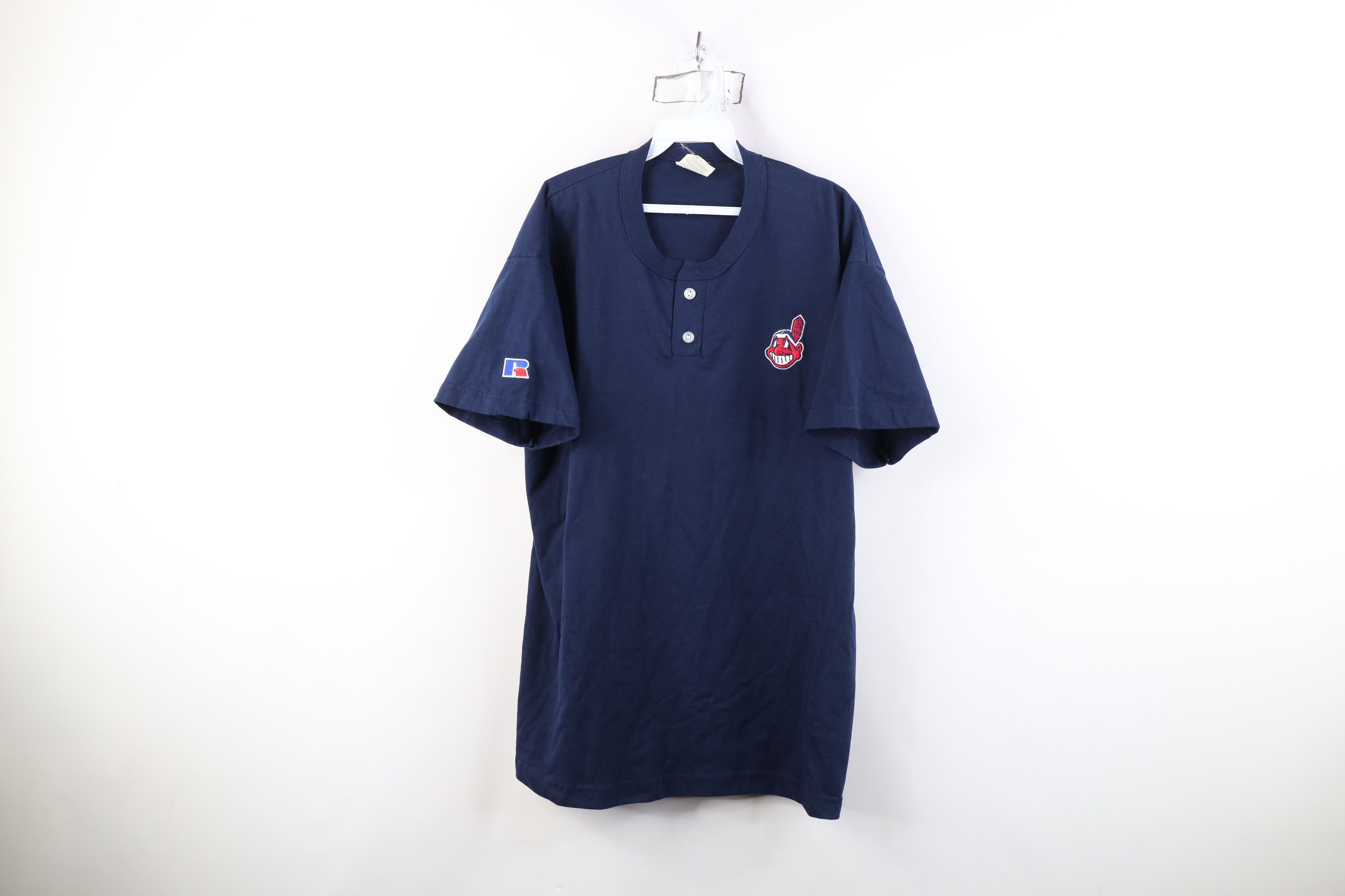 Russell Athletic Vintage 90s Russell Athletic Cleveland Indians T-Shirt Size US L / EU 52-54 / 3 - 1 Thumbnail