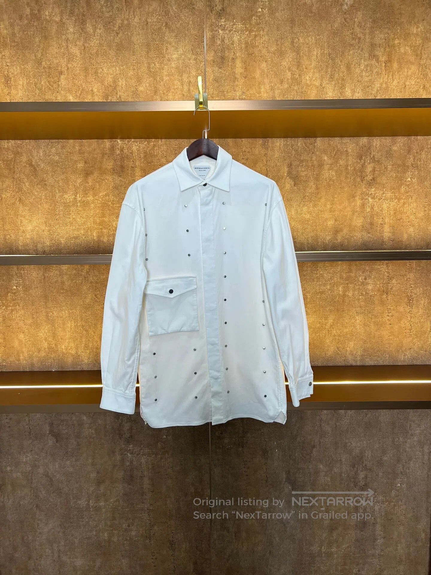 Bottega Veneta Bottega Veneta White rivet tooling jacket| Size XS / US 0-2 / IT 36-38 - 1 Thumbnail