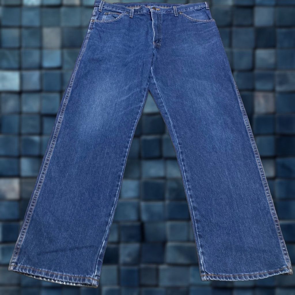 Dickies Dickies Jeans Mens 36x29 Blue Denim Medium Wash Straight Mid Rise 5-Pocket Design Relaxed Regular Size Type Mens Size US 36 / EU 52 - 1 Thumbnail