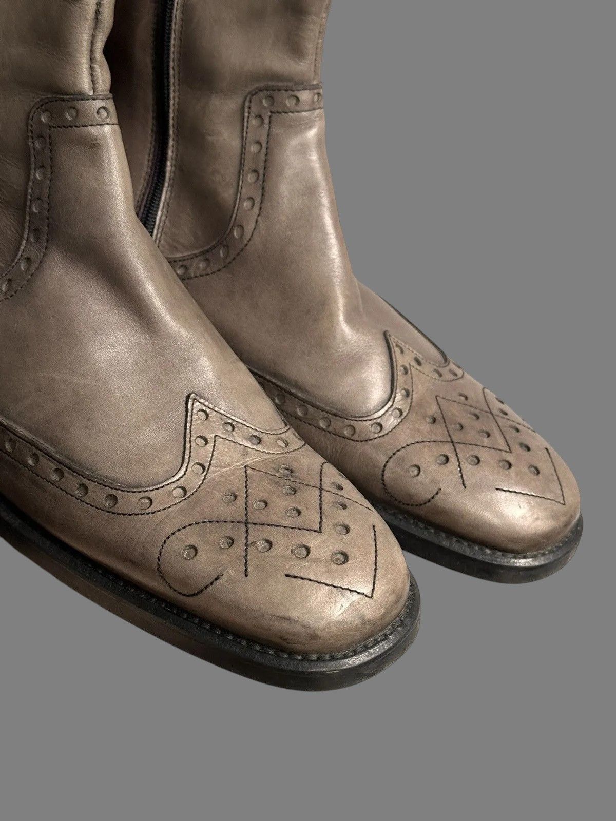 If Six Was Nine Handmade Leather Boots Guidi Rick Owens Rare Last Drop GOA Size US 11 / EU 44 - 4 Thumbnail
