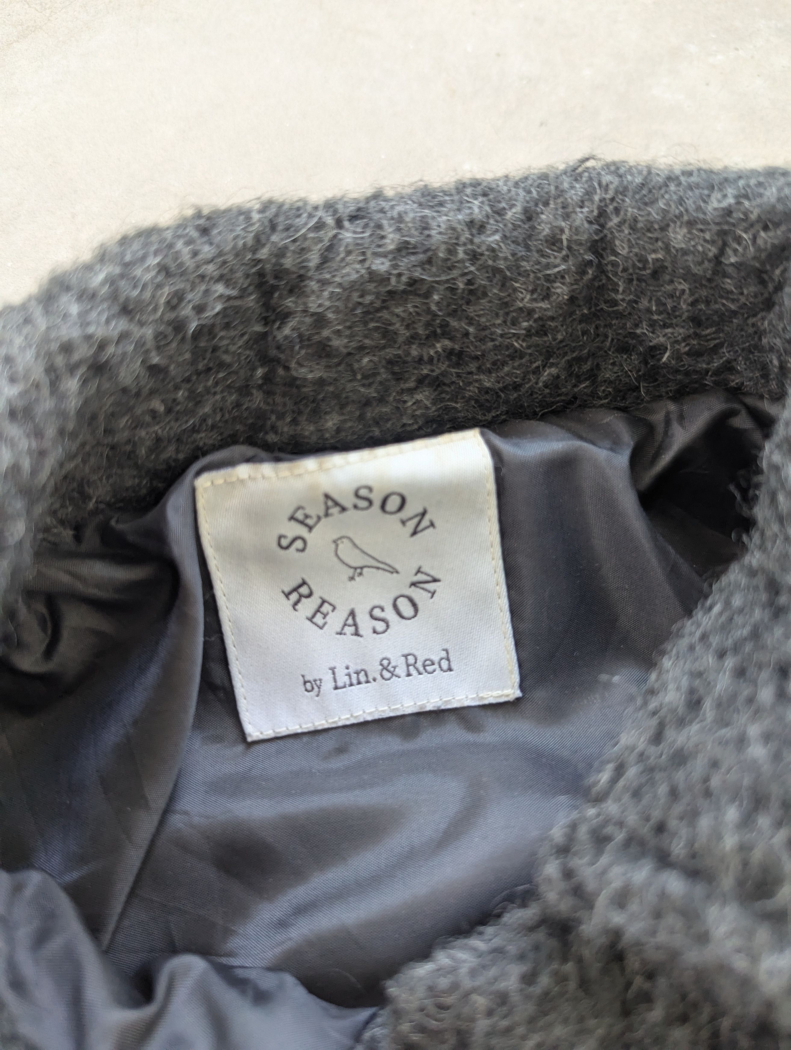 Japanese Brand × Vintage Vintage Wool Mohair Down Jacket Black by Season Reason Size M / US 6-8 / IT 42-44 - 11 Thumbnail