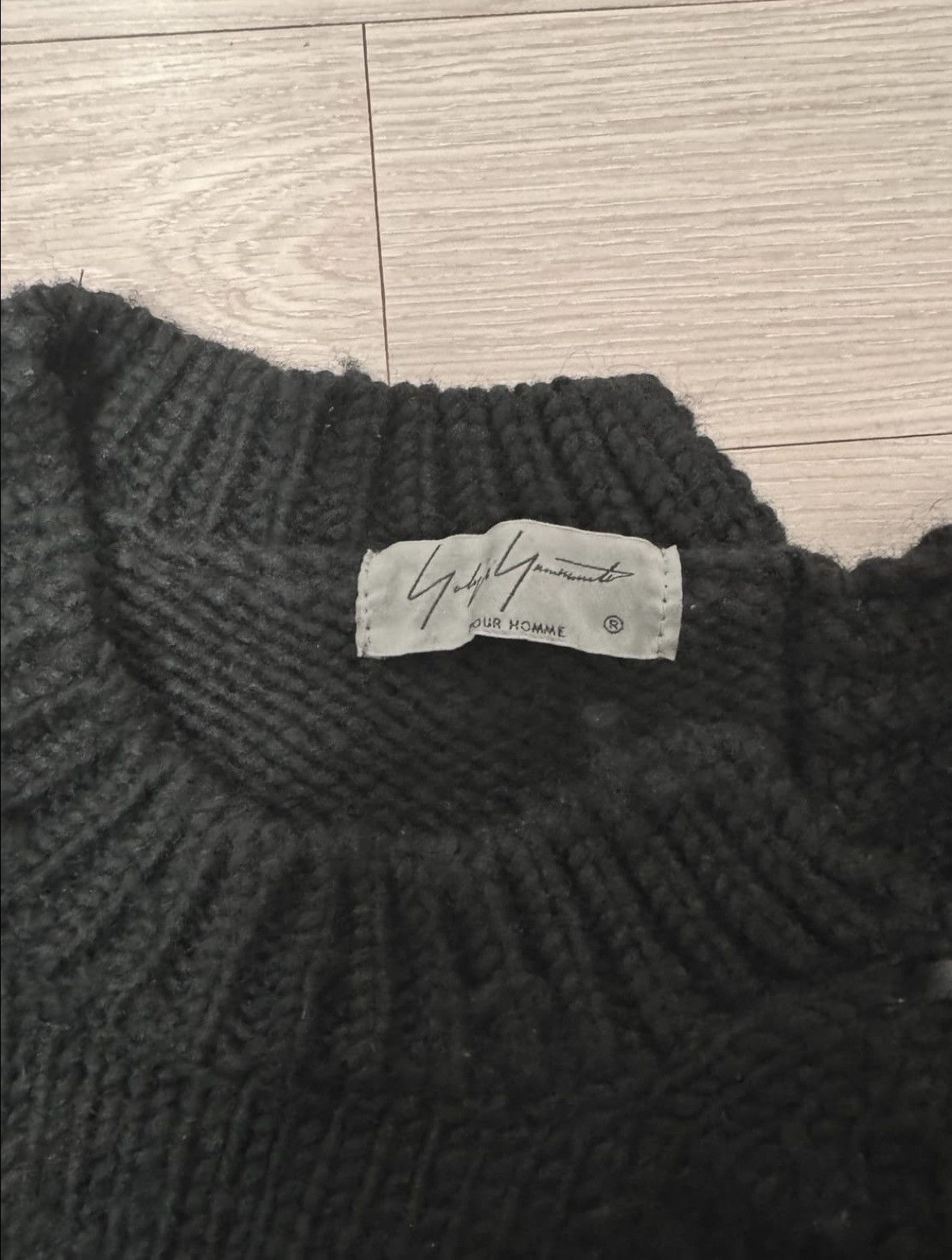 Yohji Yamamoto Yohji Yamamoto Pour Homme 18aw Leather String Knit [3] Size US L / EU 52-54 / 3 - 4 Thumbnail