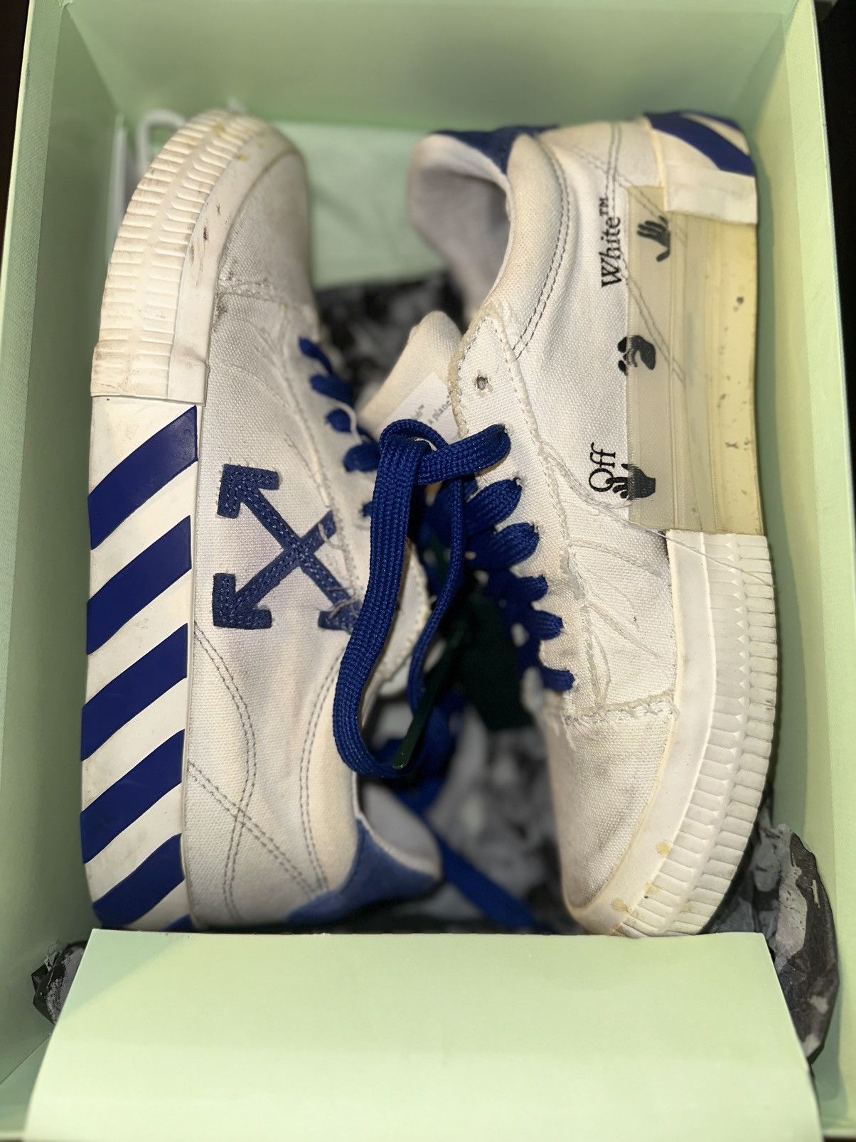 Off-White Off-White Wmns Vulc Sneaker 'White Blue' Size US 6.5 / EU 39-40 - 1 Thumbnail