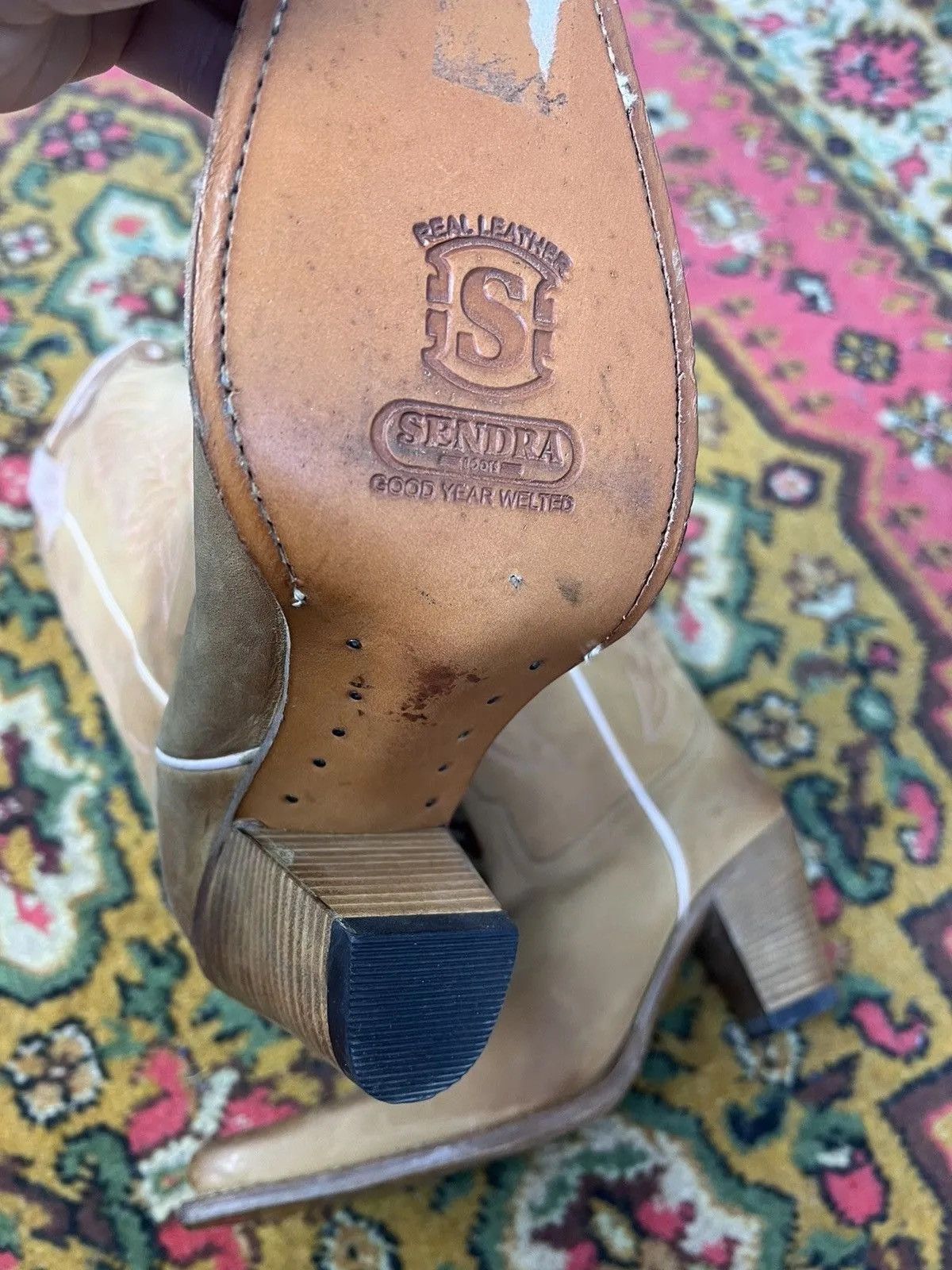 Western Rise Vintage moto GUIDI style western boots 38 women Size US 8 / IT 38 - 5 Thumbnail