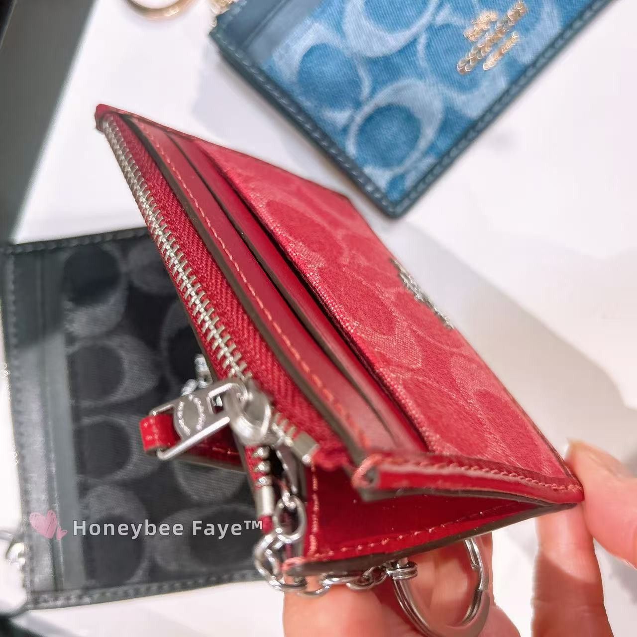 Coach Mini Skinny Id Case In Signature Denim CDN29 Size ONE SIZE - 2 Thumbnail