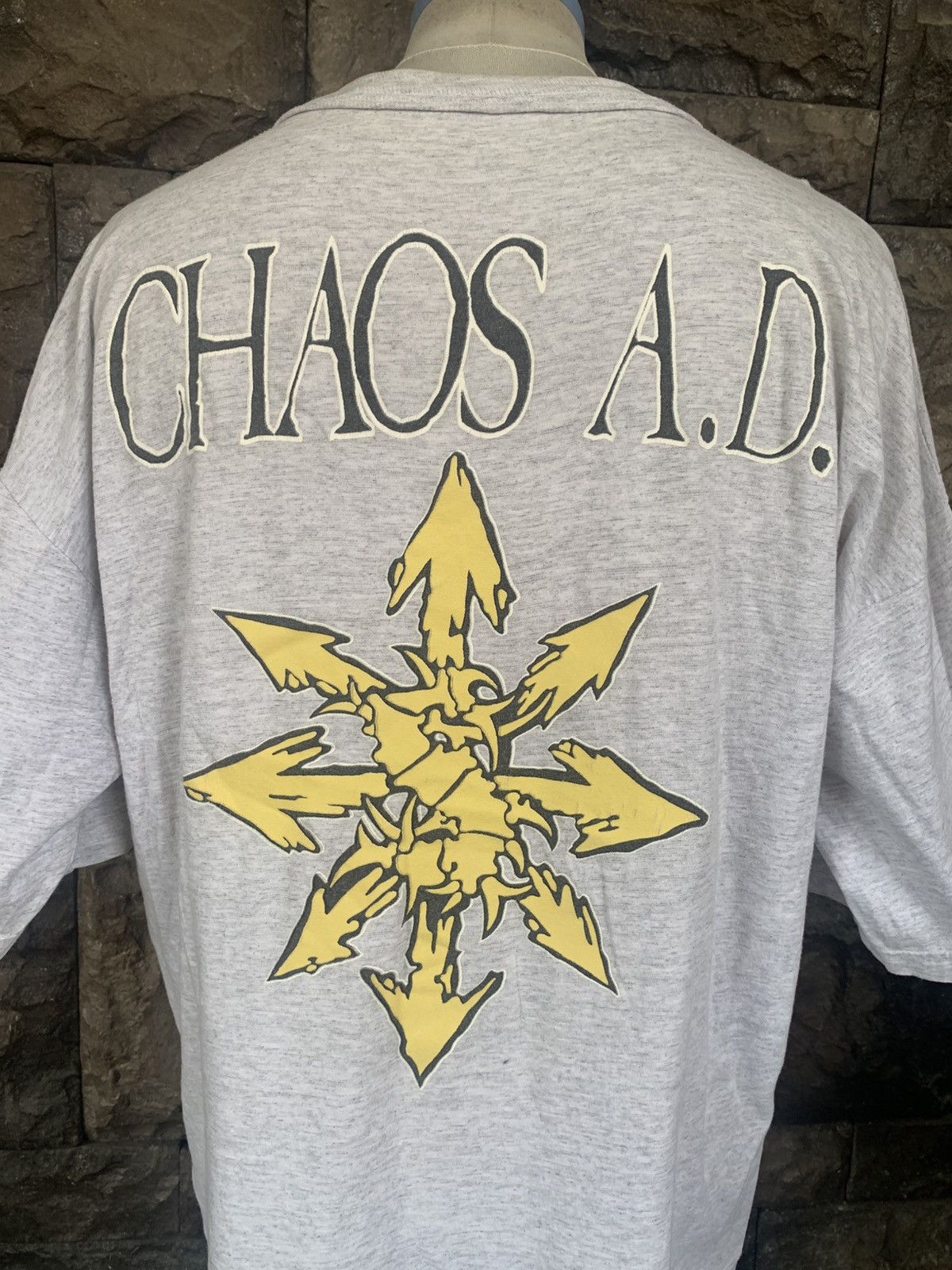 Band Tees Vintage 90s Sepultura Chaos A.D Heavy Metal Band T shirt Size US XL / EU 56 / 4 - 7 Thumbnail