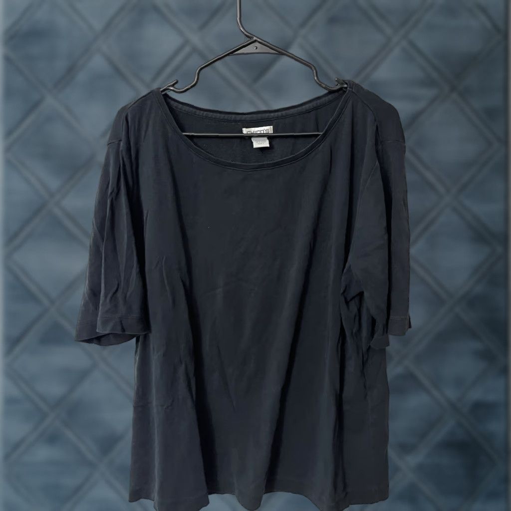 Vintage VINTAGE Chico's T-Shirt Women Short Sleeve Cotton Black Size 3 XL Adult Womens Crew Neck Solid Shirt Size XS / US 0-2 / IT 36-38 - 1 Thumbnail