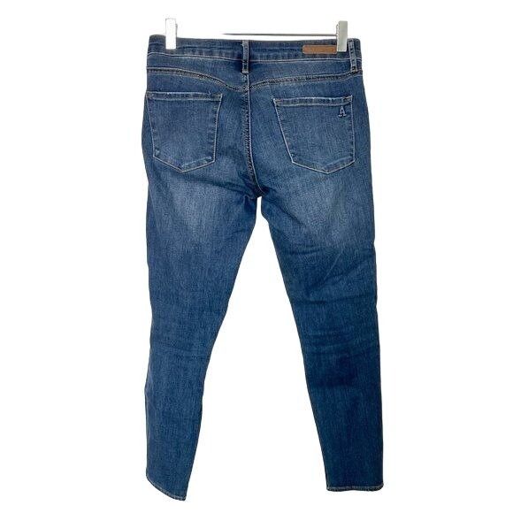 Other Articles Of Society Suzy Cropped Jeans Medium Blue Distresse Size 26" / US 2 / IT 38 - 4 Thumbnail