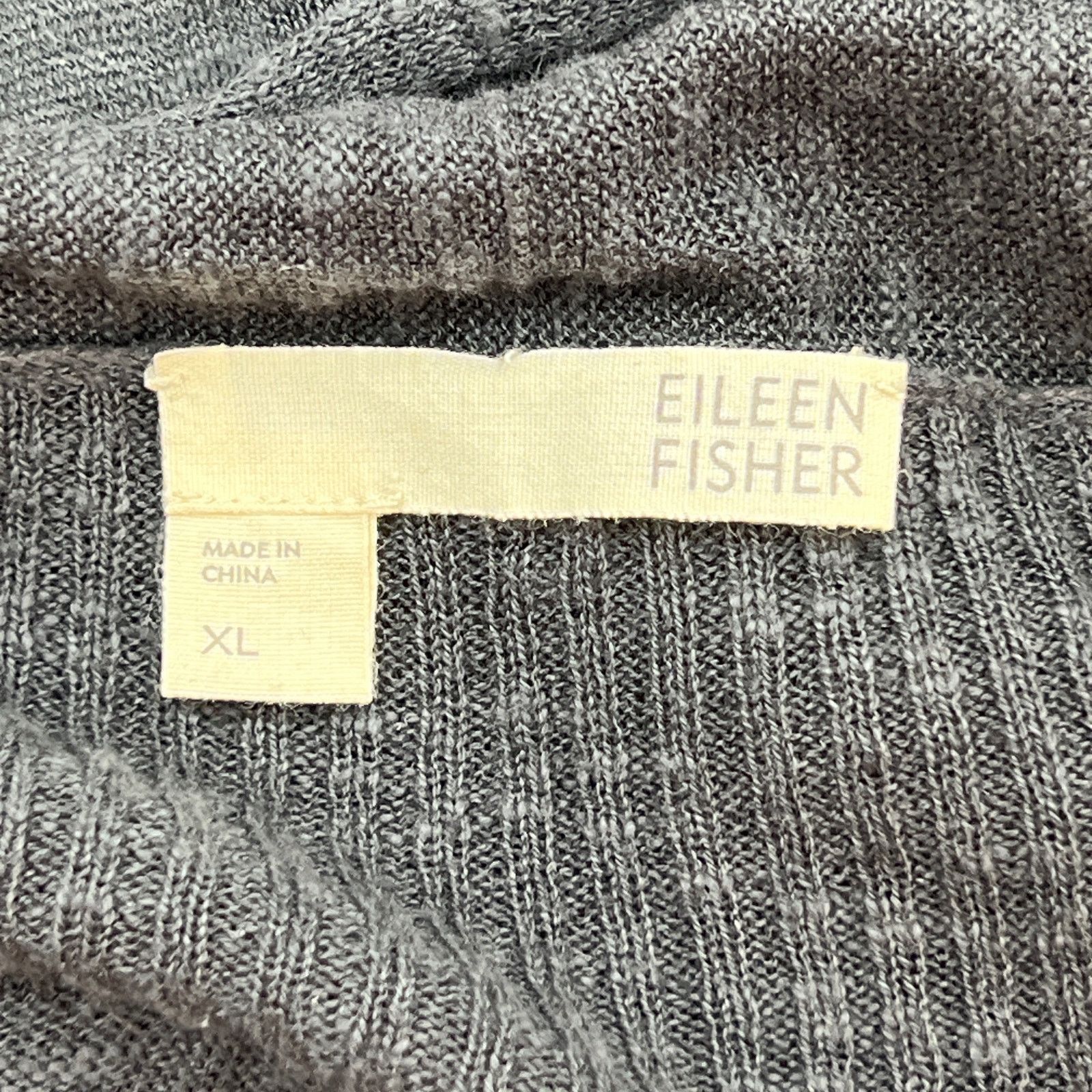 Eileen Fisher Eileen Fisher Open Front Cascading Cardigan Gray Size XL / US 12-14 / IT 48-50 - 3 Thumbnail