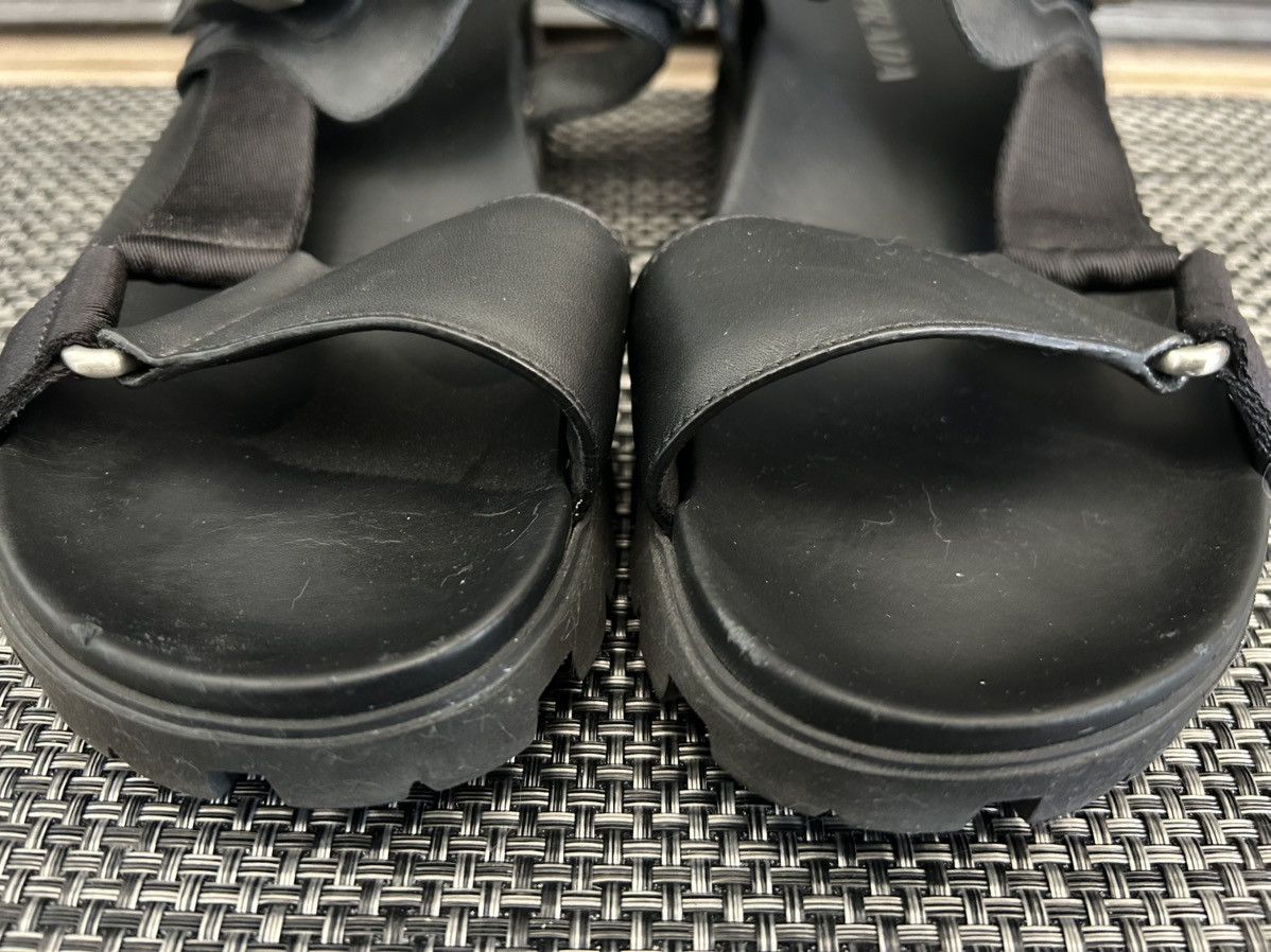 Prada *PRADA* Black Sporty Nylon & Leather Tape Strap Sandals 10 Size US 10 / EU 43 - 15 Thumbnail