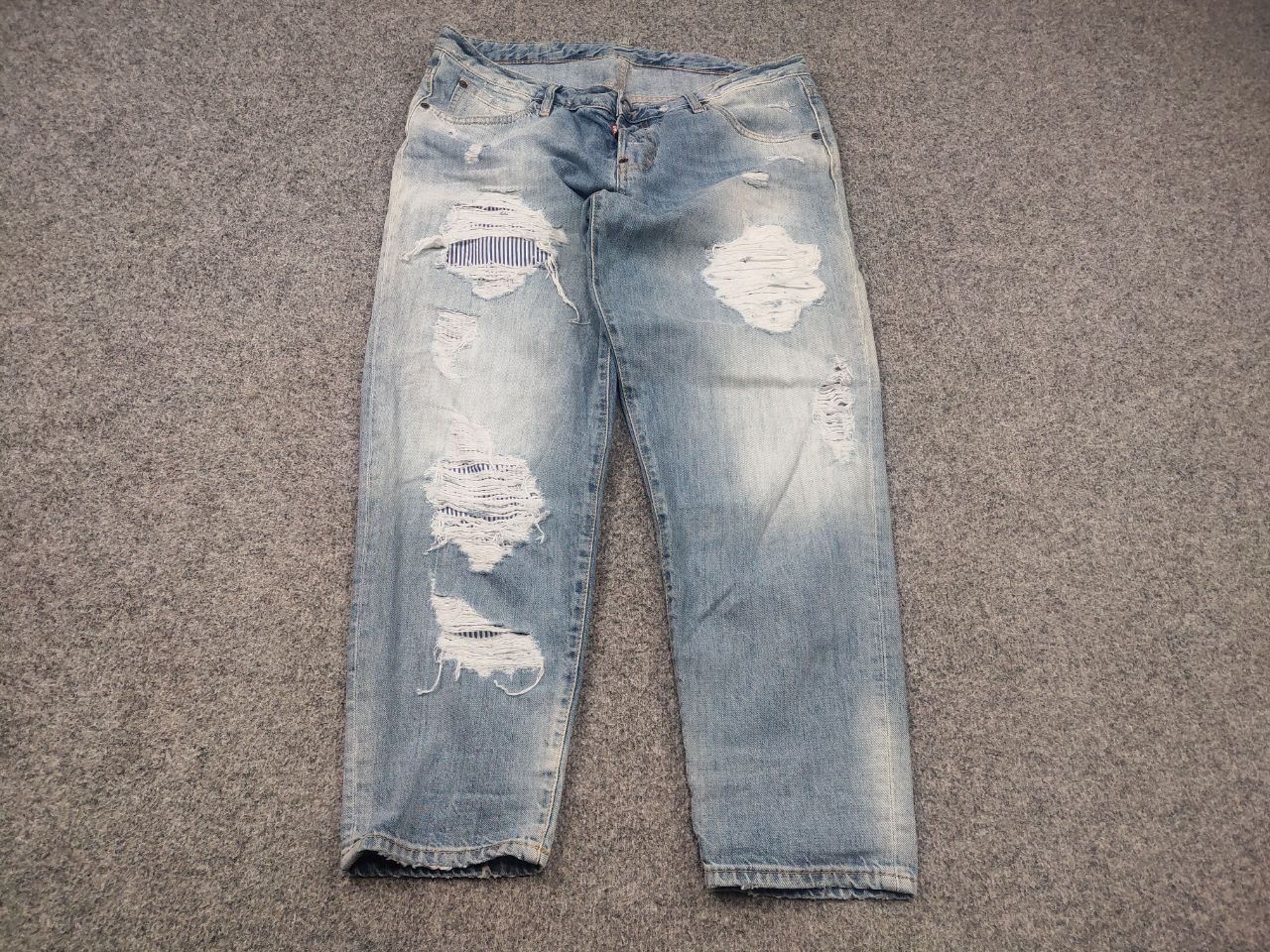 Dsquared2 Dsquared2 Design hockney Denim Blue Patchwork Mom Jeans Size US 34 / EU 50 - 3 Thumbnail