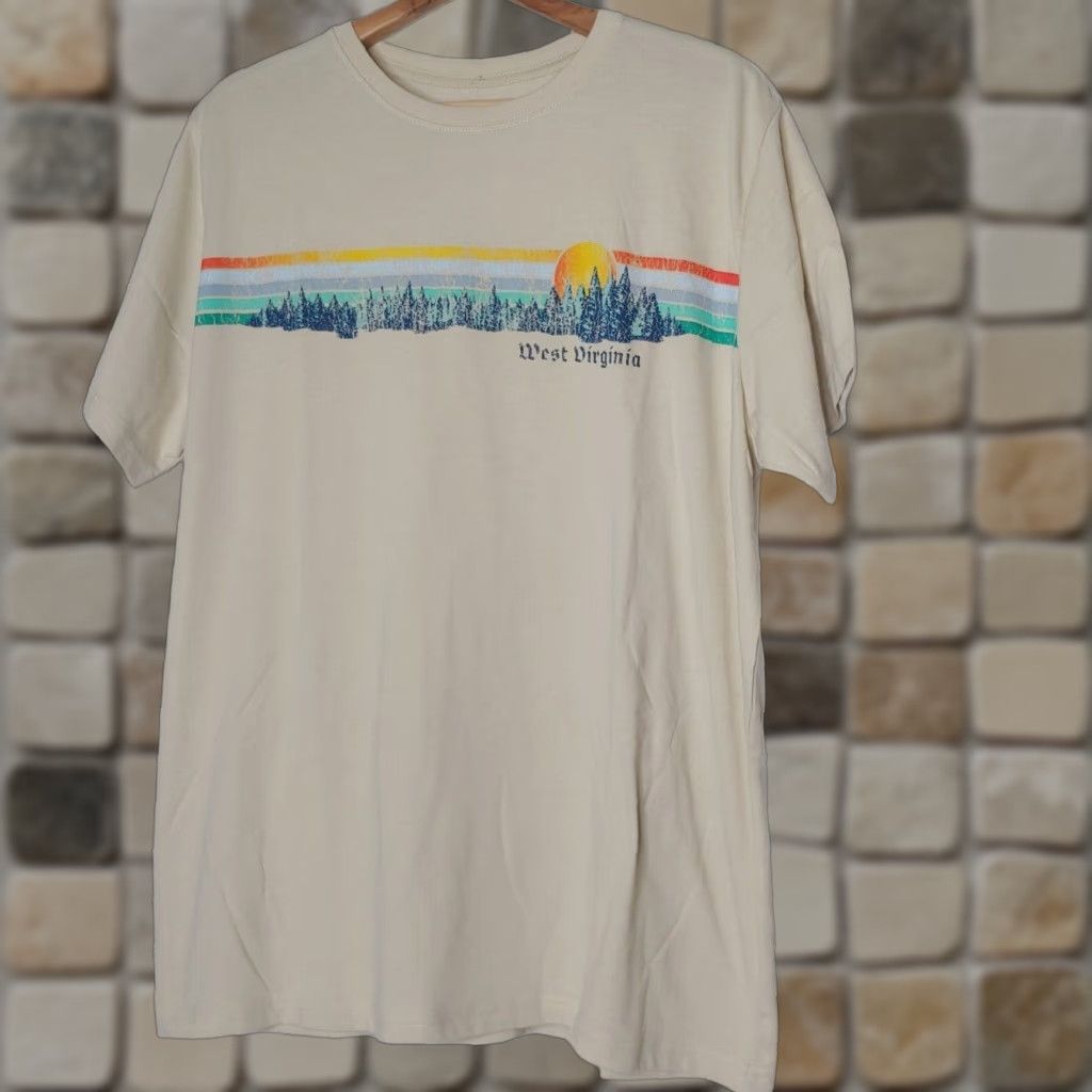 Vintage VINTAGE West Virginia Shirt XXL Pine Tree Forest State Of Mine Retro Stripe Nature WV Size US XXL / EU 58 / 5 - 1 Thumbnail