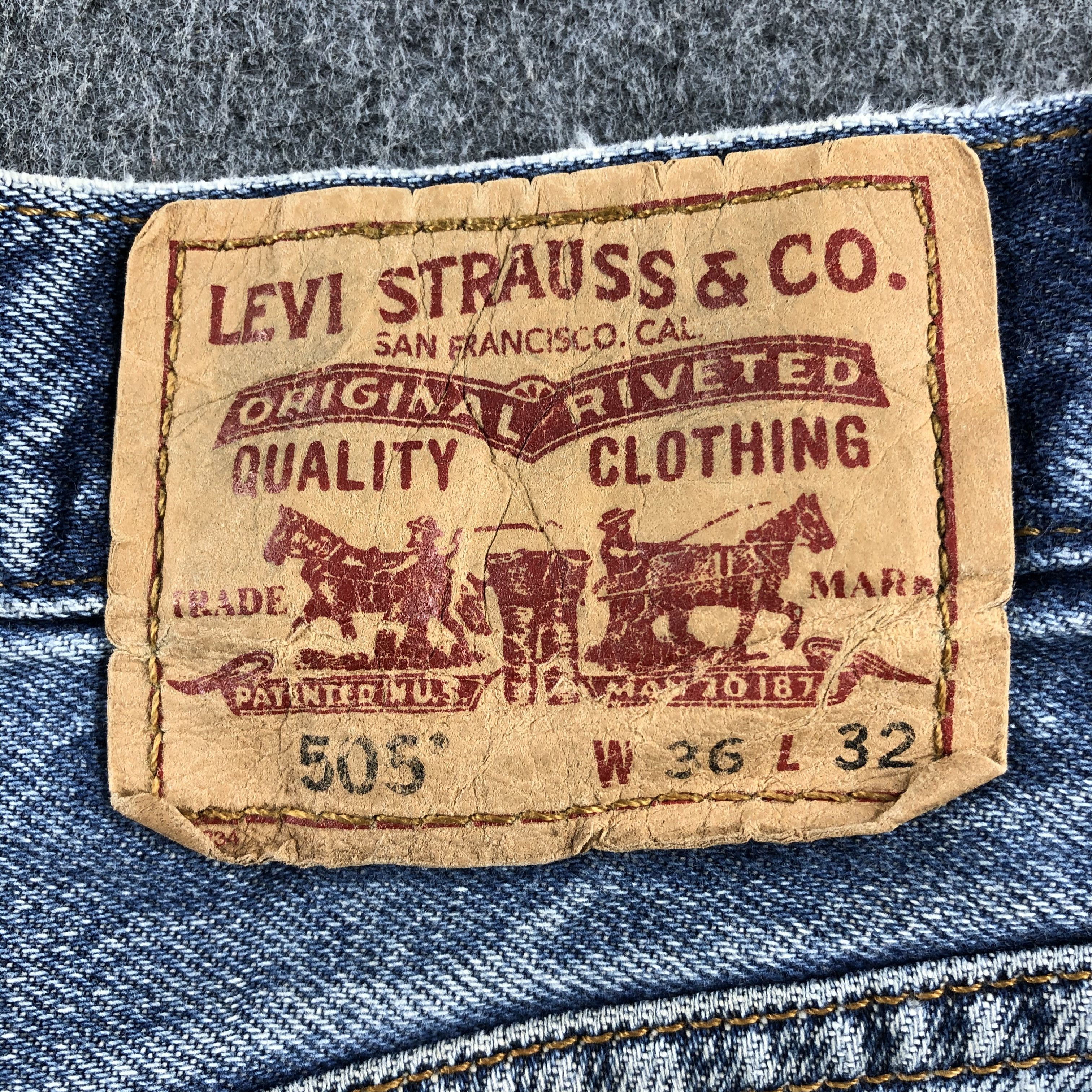 Levi's Vintage Blue Wash Levis 505 Jeans-J2565 Size US 35 - 5 Thumbnail