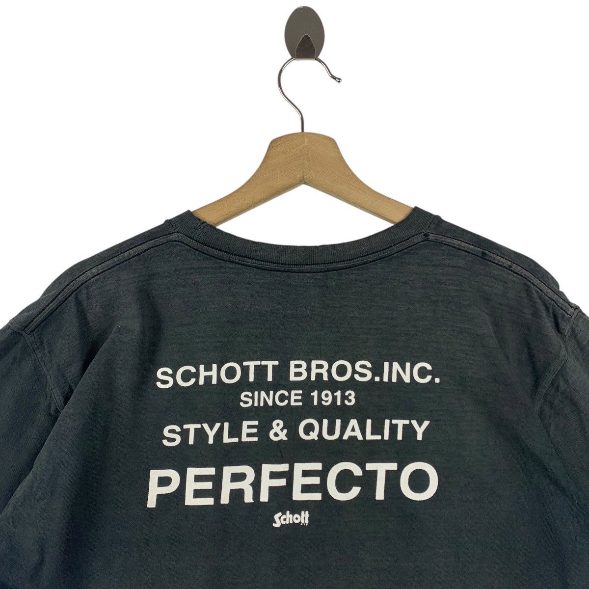 Japanese Brand × Schott Vintage SCHOTT PERFECTO spellout tee Size US L / EU 52-54 / 3 - 9 Thumbnail