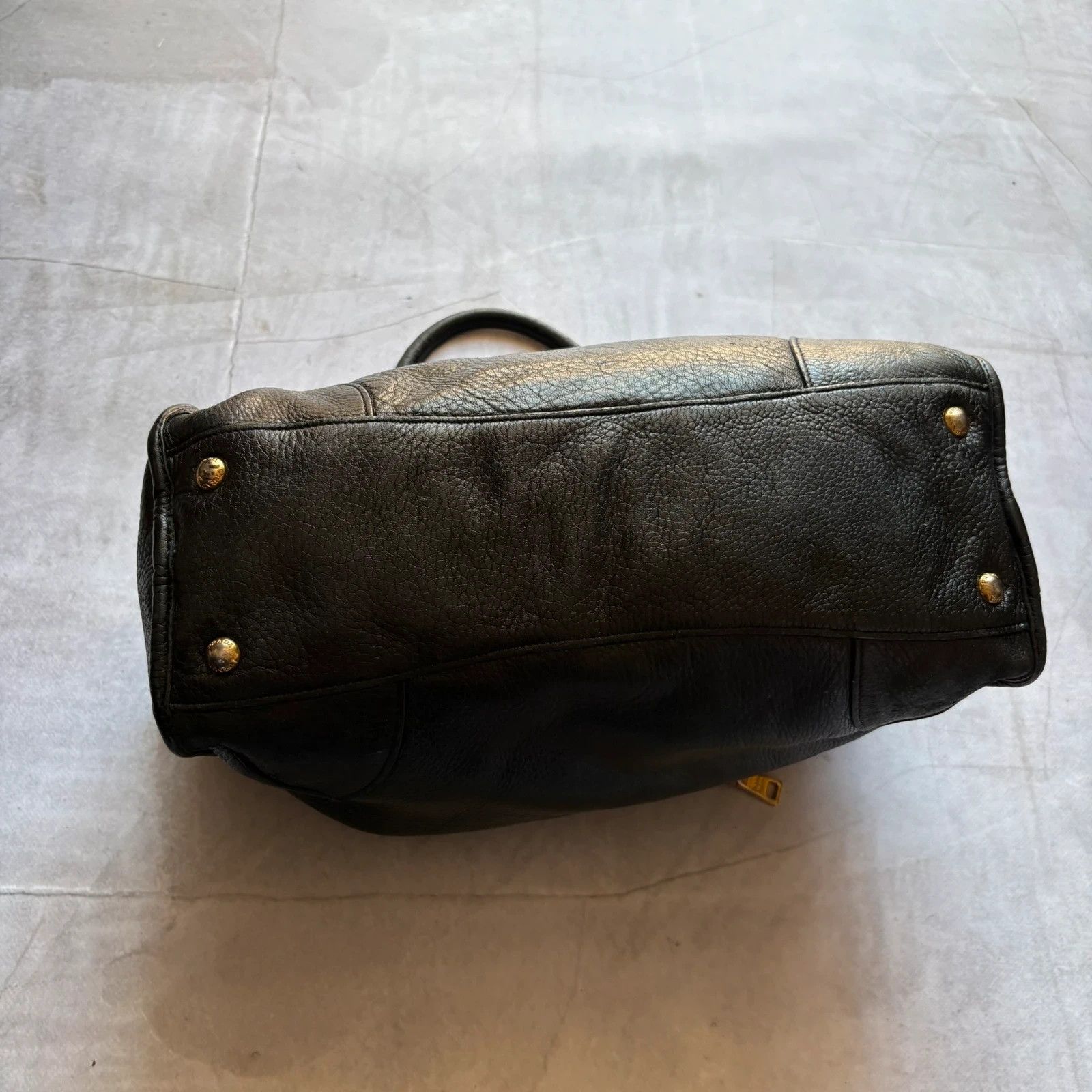 Prada Prada Vitello Daino Bag Leather Black Zip Tote handbag Size ONE SIZE - 7 Thumbnail