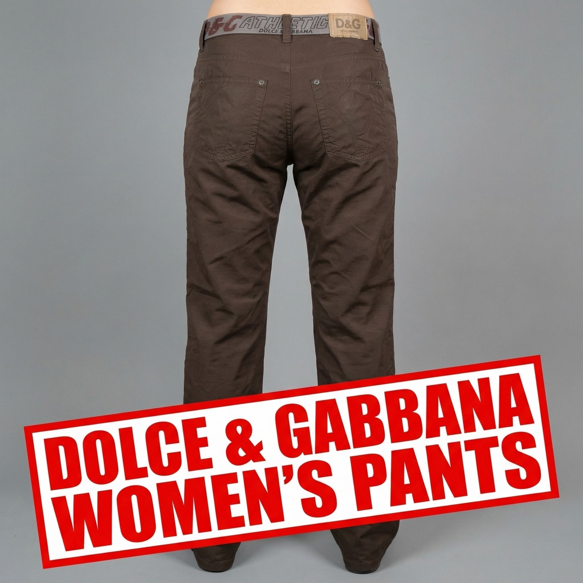 Dolce & Gabbana Vintage D&G Dolce Gabbana Brown Pants W32 M / L – Y2K Style Size 32" / US 10 / IT 46 - 1 Thumbnail