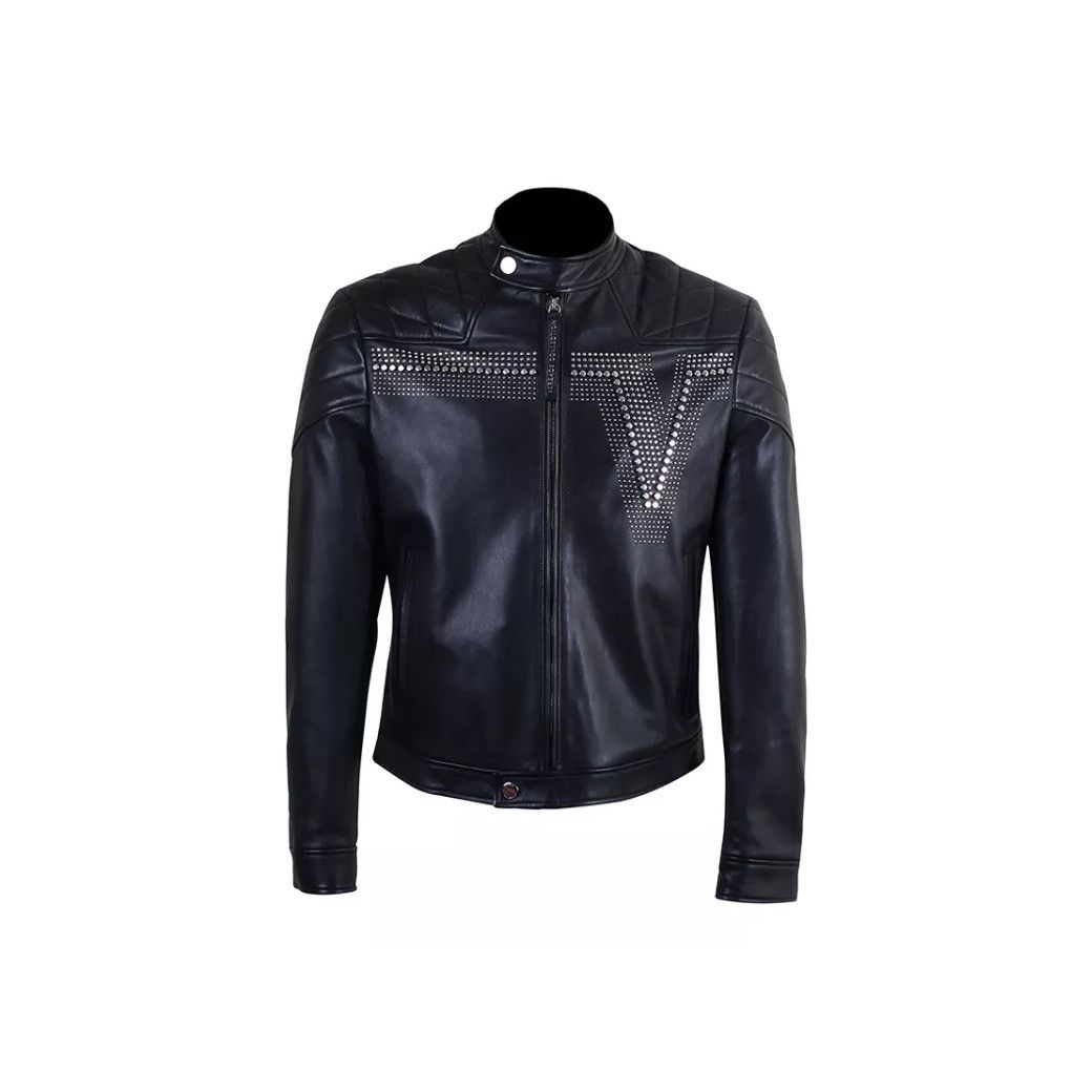 Versace Versace Collection Studded Leather Jacket Size 48 Size US M / EU 48-50 / 2 - 1 Thumbnail