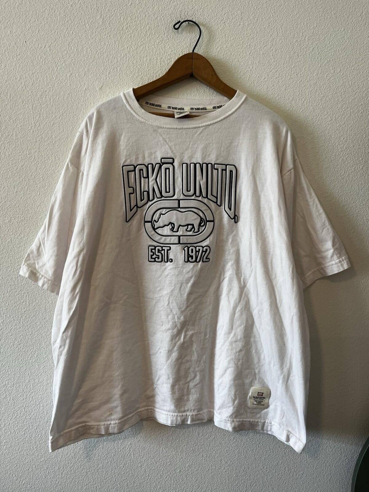 Ecko Unltd. Vintage Ecko Unltd Rhino Graphic Logo T-Shirt White 2XL Size US XXL / EU 58 / 5 - 1 Thumbnail