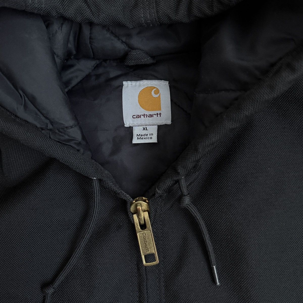 Carhartt Carhartt Active Hooded Jacket Quilted Linen Black Size US XL / EU 56 / 4 - 4 Thumbnail