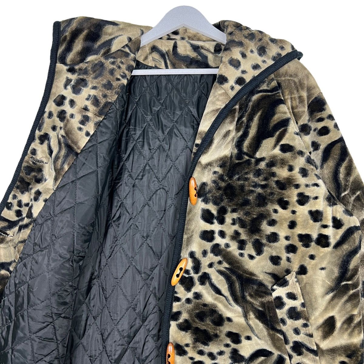Japanese Brand 🔥 VINTAGE LEOPARD MOTIVE SHAWL COLAR JACKET Size US L / EU 52-54 / 3 - 11 Thumbnail
