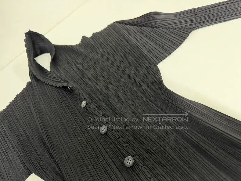 Issey Miyake Issey Miyake Ruched Ruffle Trim Cardigan Coat Size M / US 6-8 / IT 42-44 - 2 Thumbnail