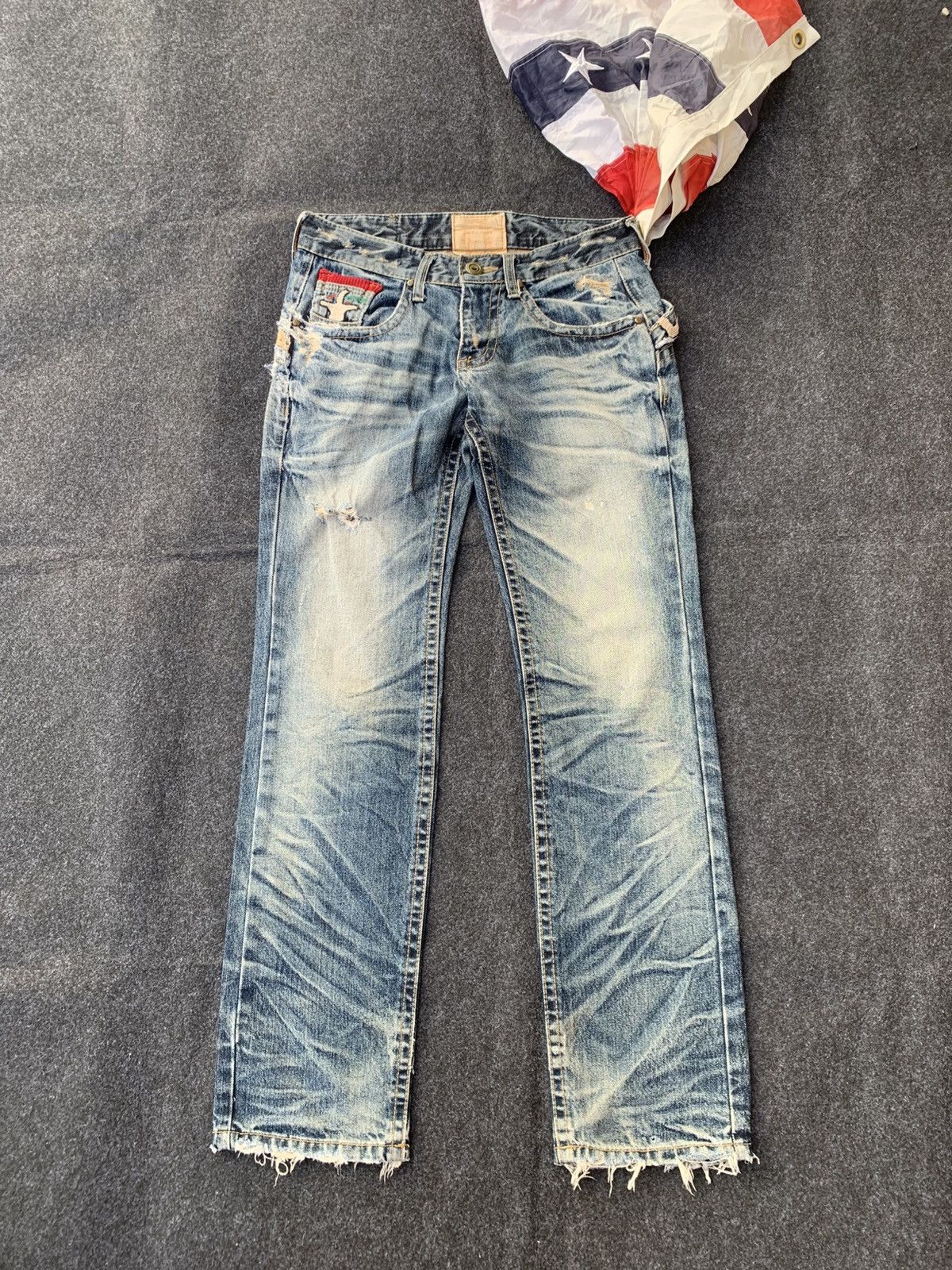 14th Addiction Vintage Lolita Jeans Crazy faded & distressed. Size US 31 - 1 Thumbnail