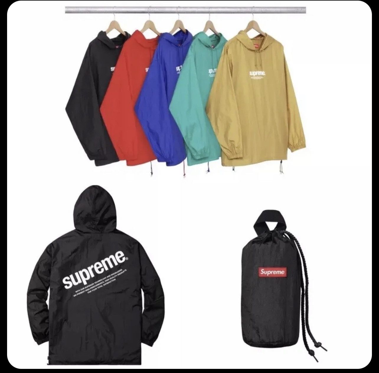 Supreme 16ss Supreme Nylon Packable Poncho Size US XL / EU 56 / 4 - 6 Thumbnail