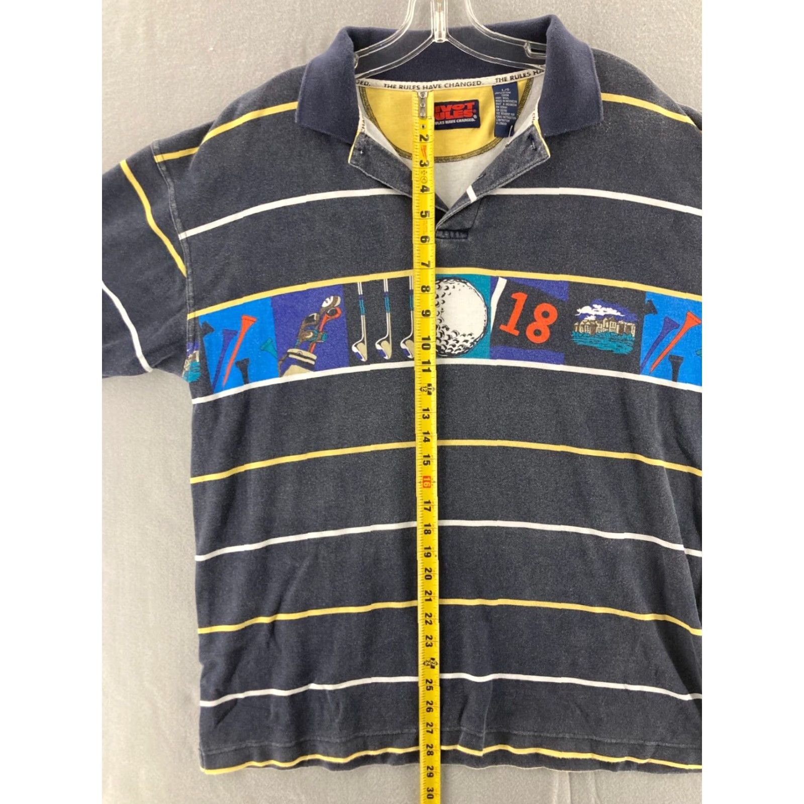 Vintage VINTAGE Pivot Rules Shirt Mens Large Striped Polo Golf Shirt Casual Size US L / EU 52-54 / 3 - 3 Thumbnail