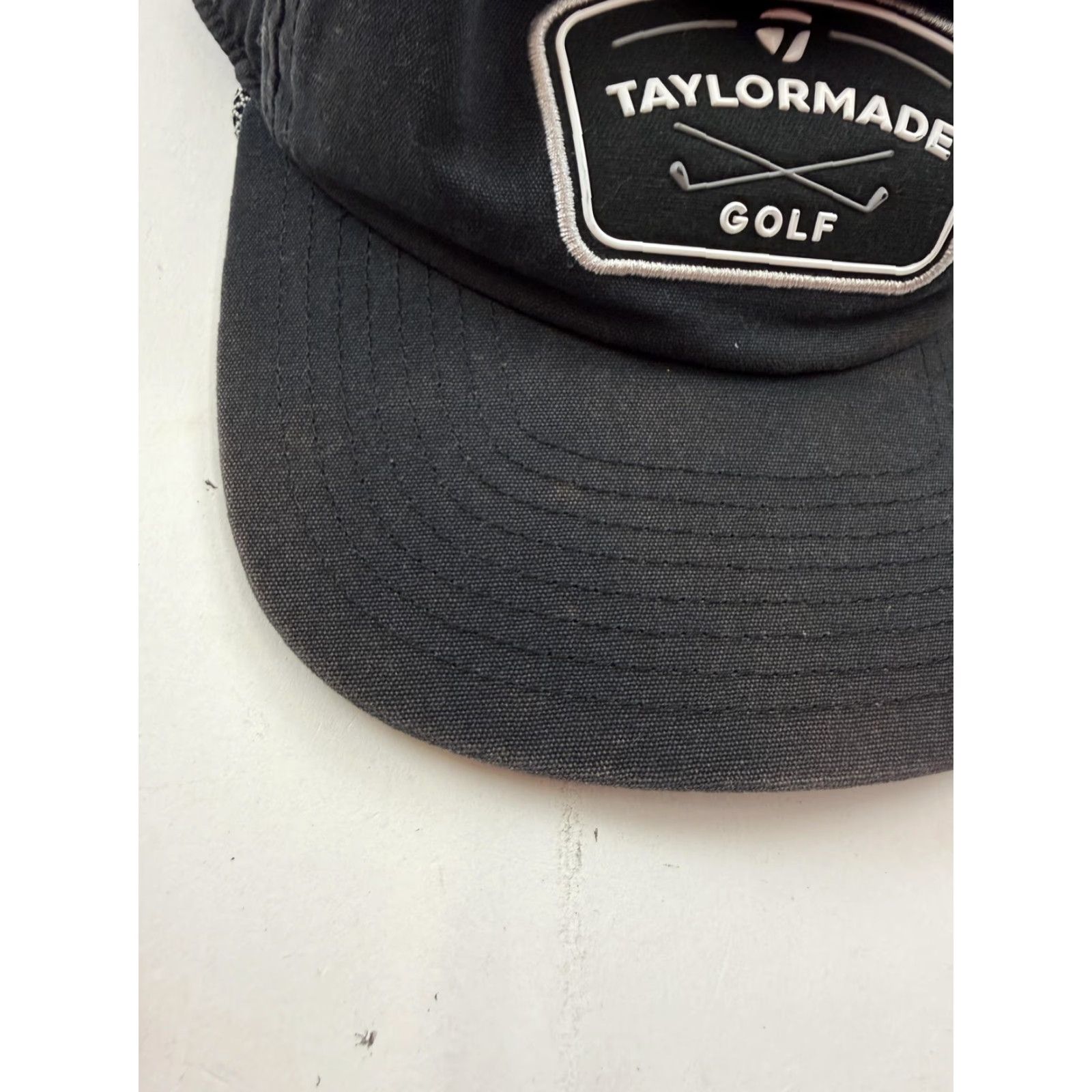 TaylorMade TaylorMade Golf Hat Cap Snap Back Mens 7 1/4 Black Rope Twill Patch Adjustable Size ONE SIZE - 2 Thumbnail