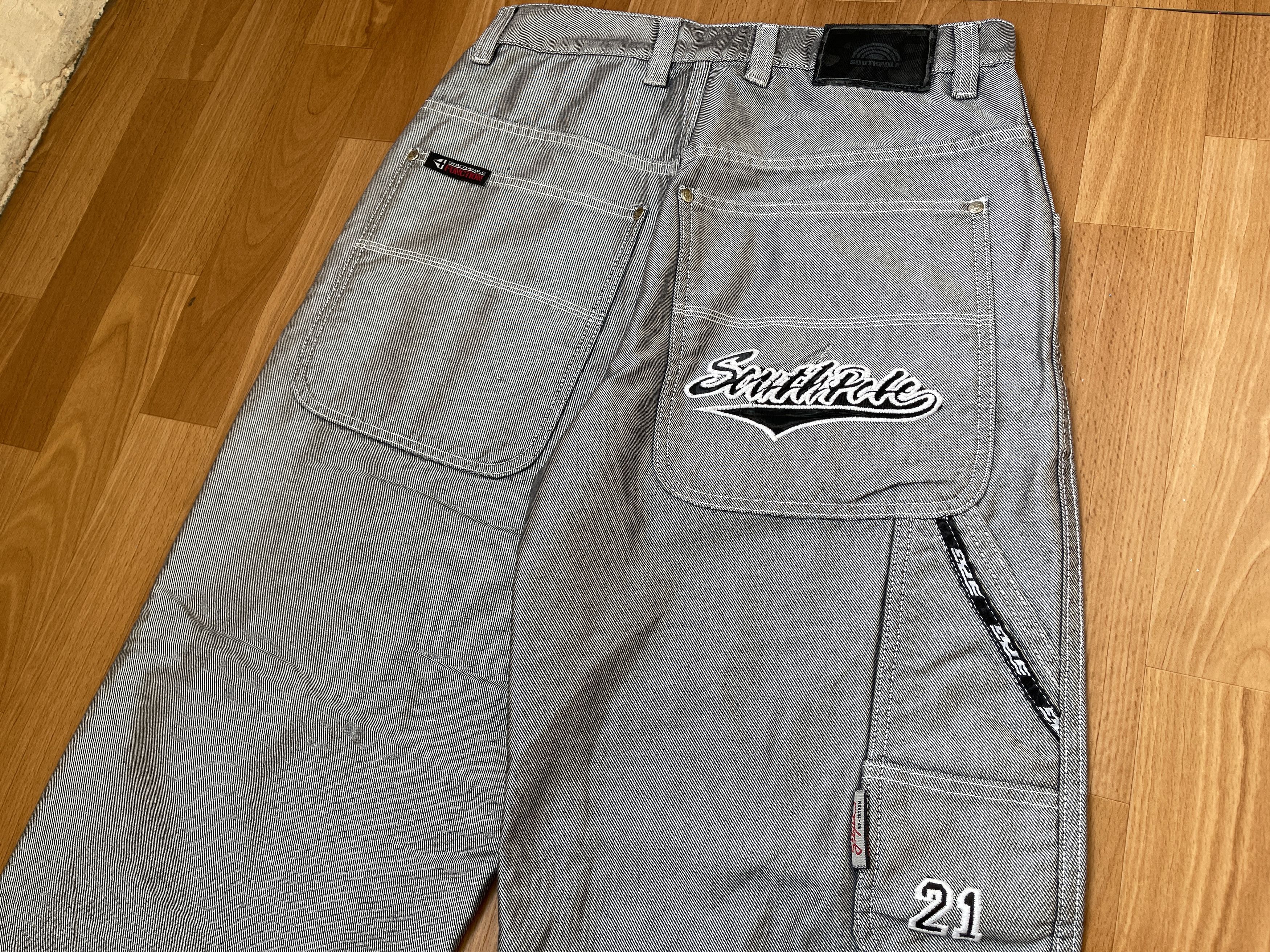 Southpole Southpole jeans, shiny gray silver vintage baggy, 90s Y2K 30 Size US 30 / EU 46 - 4 Thumbnail