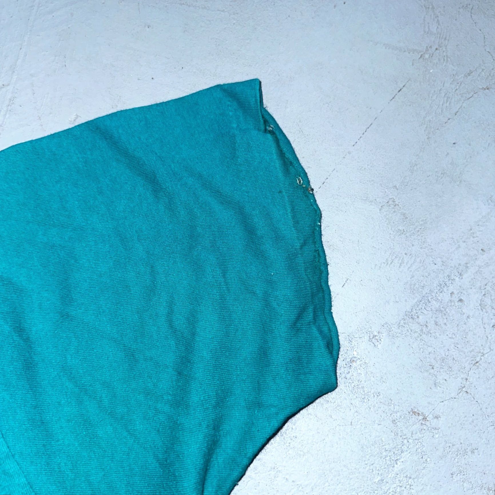 Fruit Of The Loom VINTAGE Fruit of the Loom T Shirt 60s Green Blue Short Sleeve Crew Neck L Mens Size US L / EU 52-54 / 3 - 7 Thumbnail