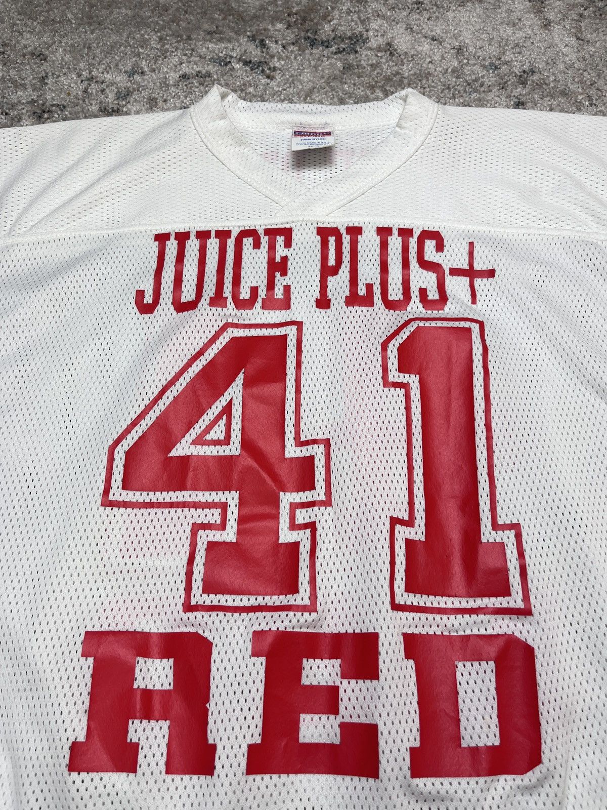 Vintage 1980s EMPIRE RED 41 JUICY PLUS VINTAGE JERSEY T SHIRT - 827 Size US XL / EU 56 / 4 - 4 Thumbnail