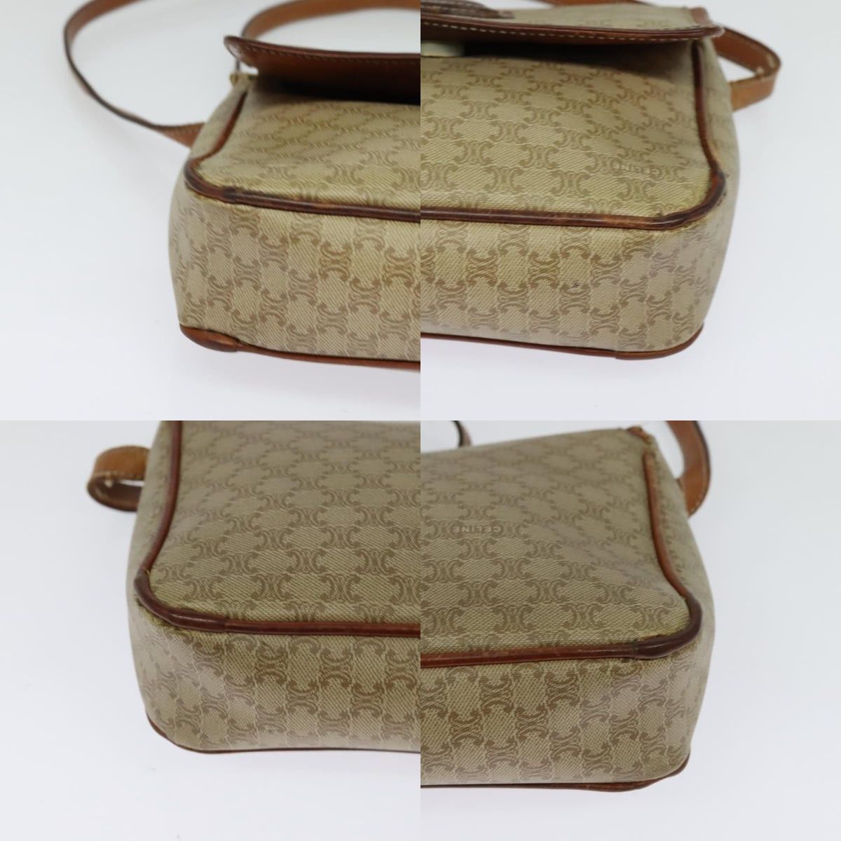 Celine CELINE Macadam Canvas Shoulder Bag Pvc Beige Size ONE SIZE - 10 Thumbnail