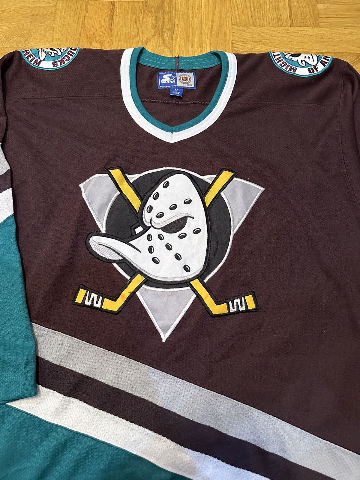 NHL × Starter Vintage Starter Anaheim Mighty Ducks Jersey hockey Size US M / EU 48-50 / 2 - 4 Thumbnail