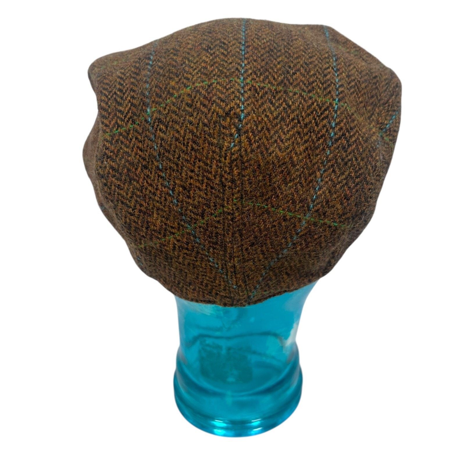 Gap Vintage GAP Tweed Cabbie Driving Newsboy Hat Men’s M Brown Size ONE SIZE - 4 Thumbnail