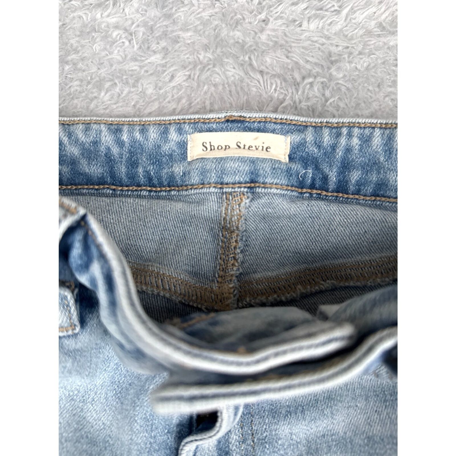 Vintage Idyllwind Jeans Women 26 Blue Denim Wide Leg Mid Rise 26x26 Flared Stretch Vintage No Size 26" / US 2 / IT 38 - 6 Thumbnail
